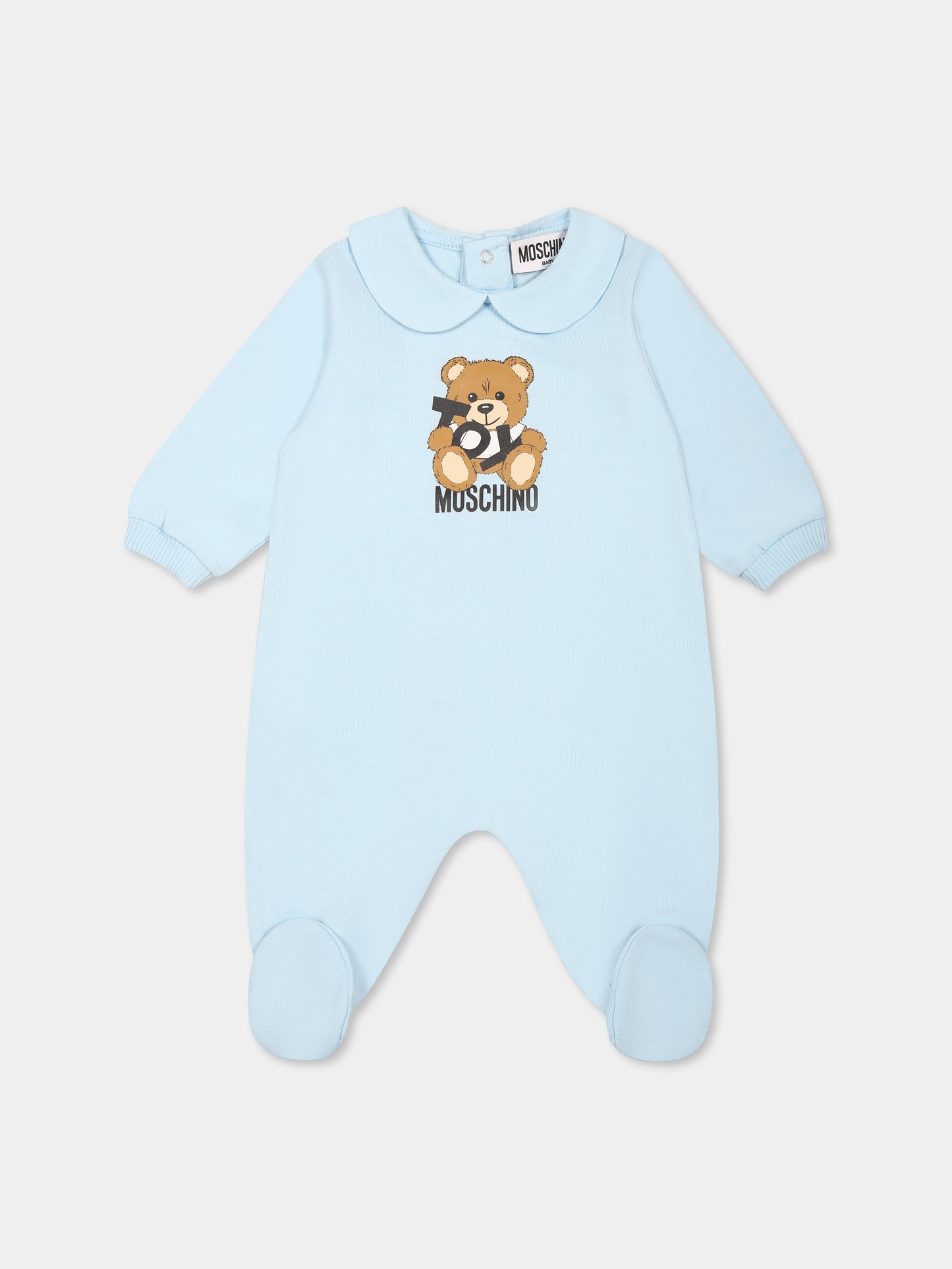 Tutina celeste per neonato con Teddy Bear,Moschino Kids,MUT048 LCA19 40304