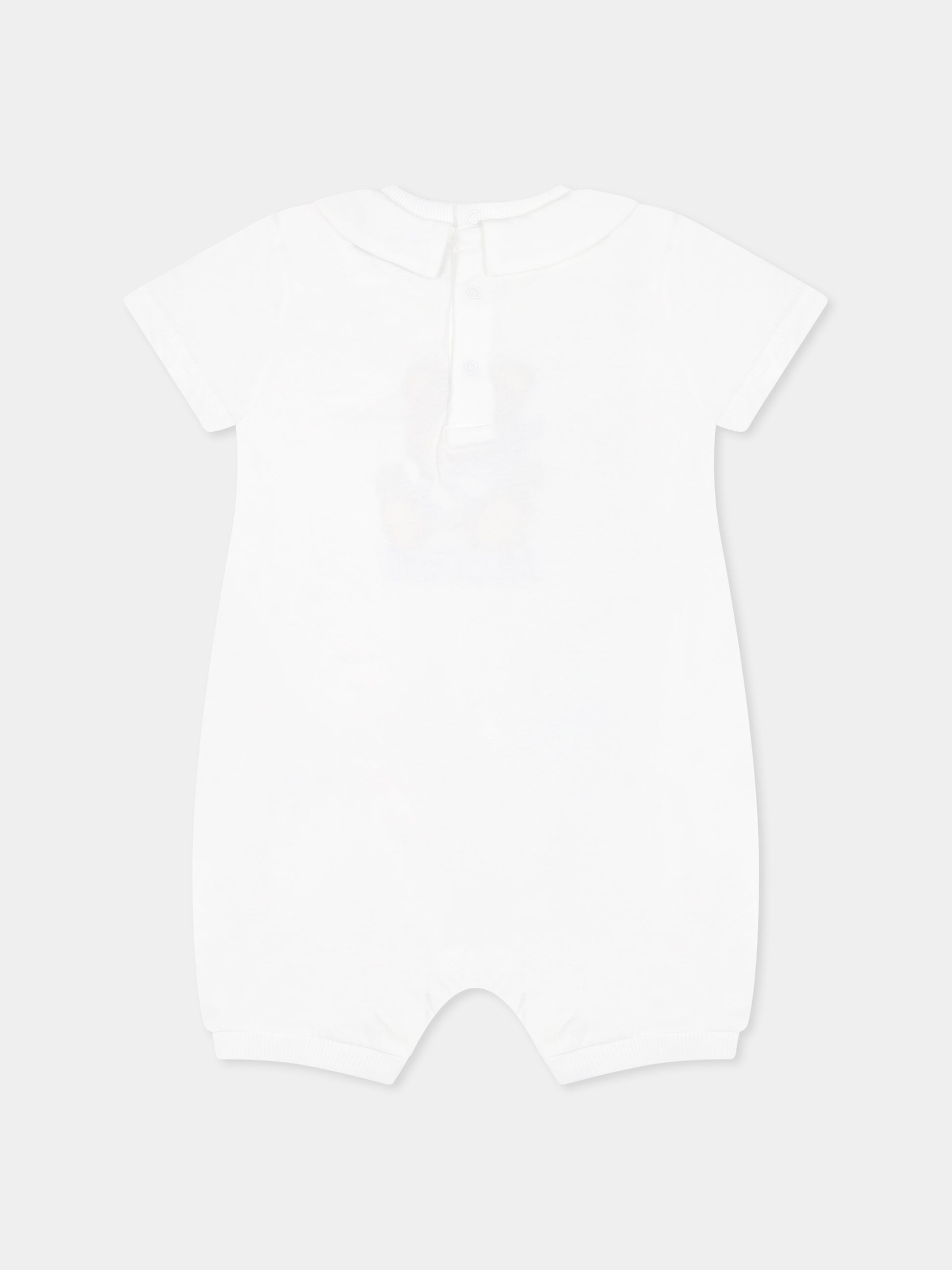 Pagliaccetto bianco per neonati con Teddy Bear,Moschino Kids,MUT049 LAA03 10101