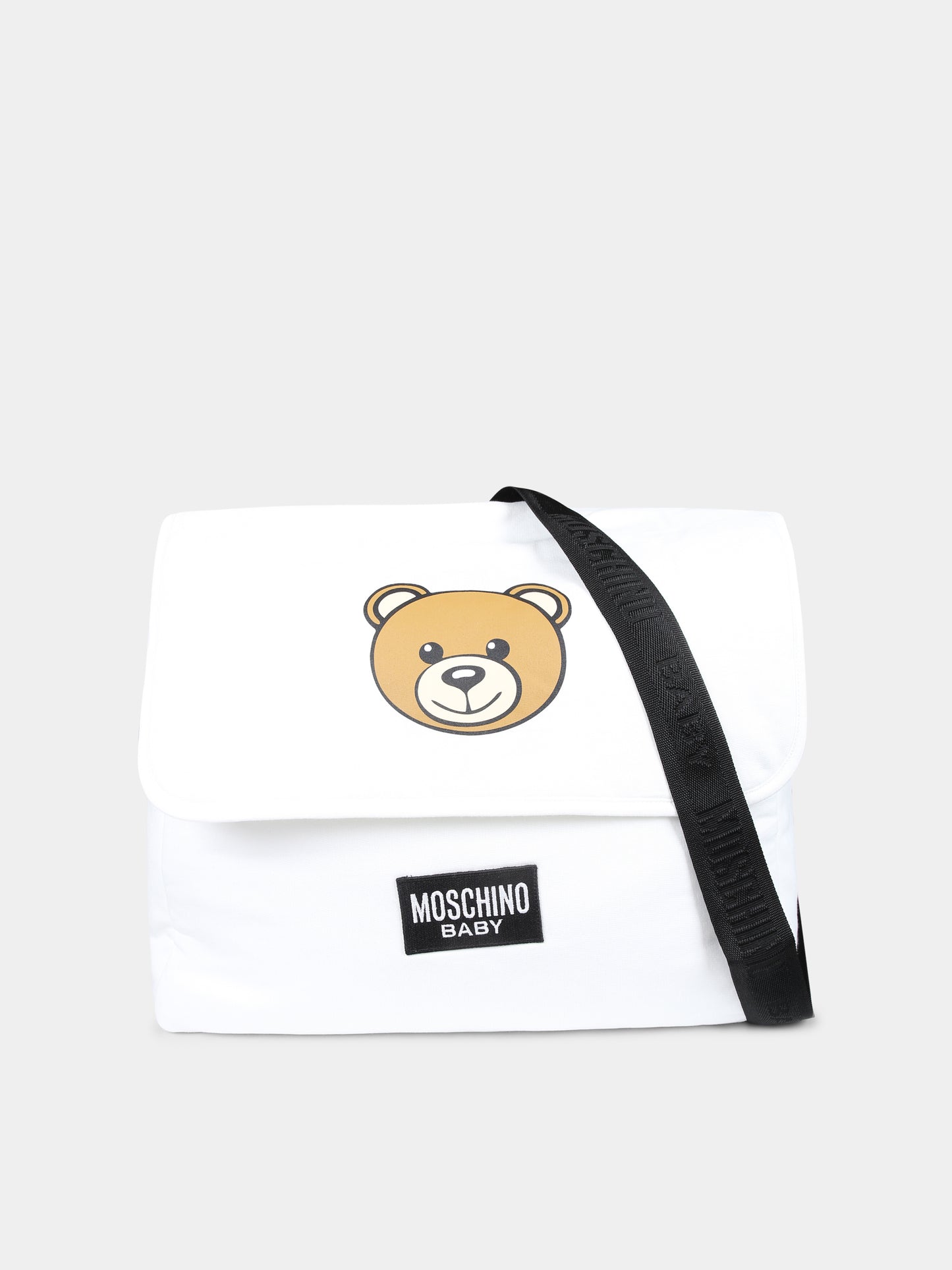 Borsa mamma avorio per neonati con Teddy Bear,Moschino Kids,MUX05B LCA19 10063