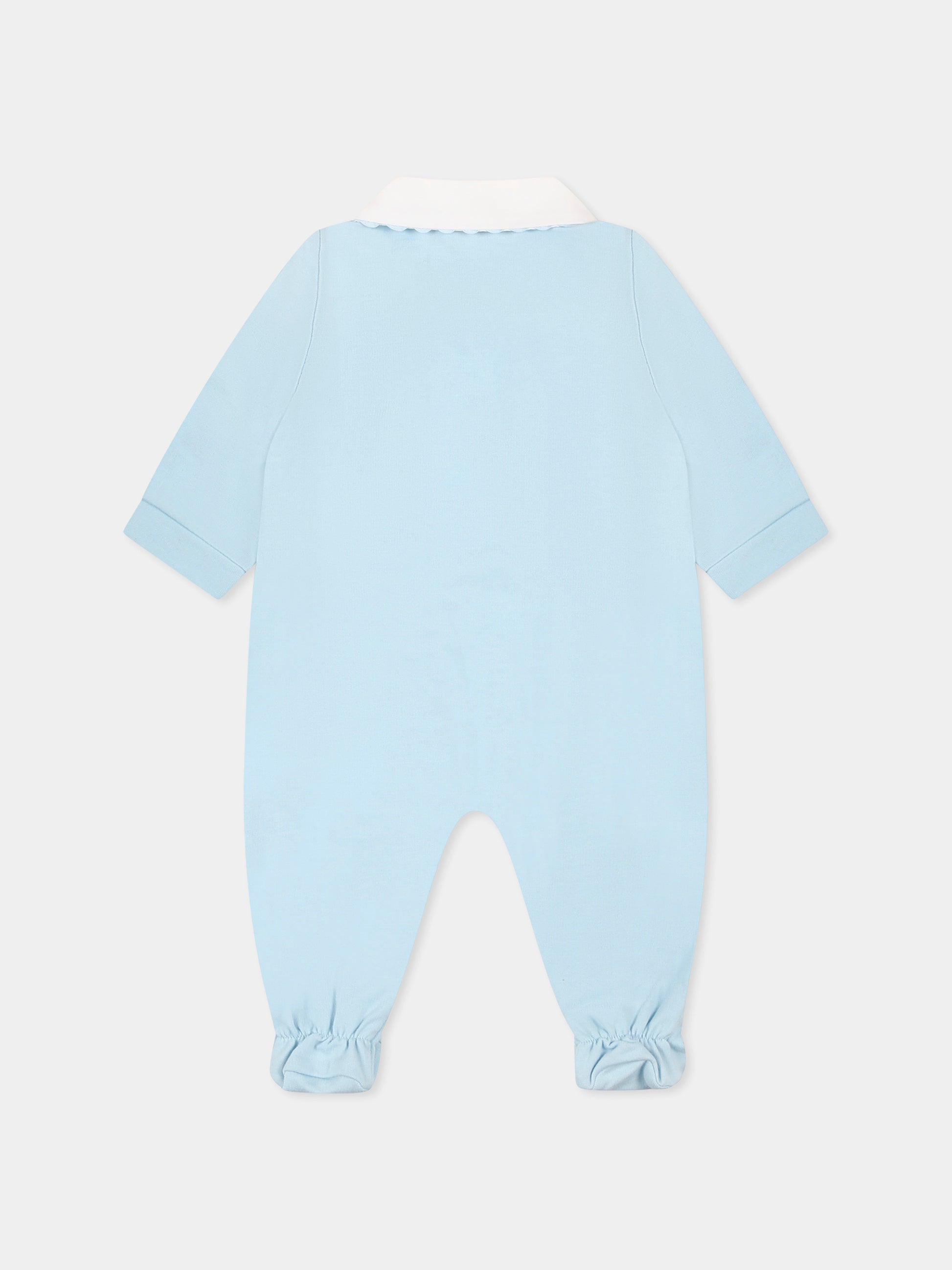 Tutina celeste per neonato con Teddy Bear,Moschino Kids,MUY07L LCA19 40304