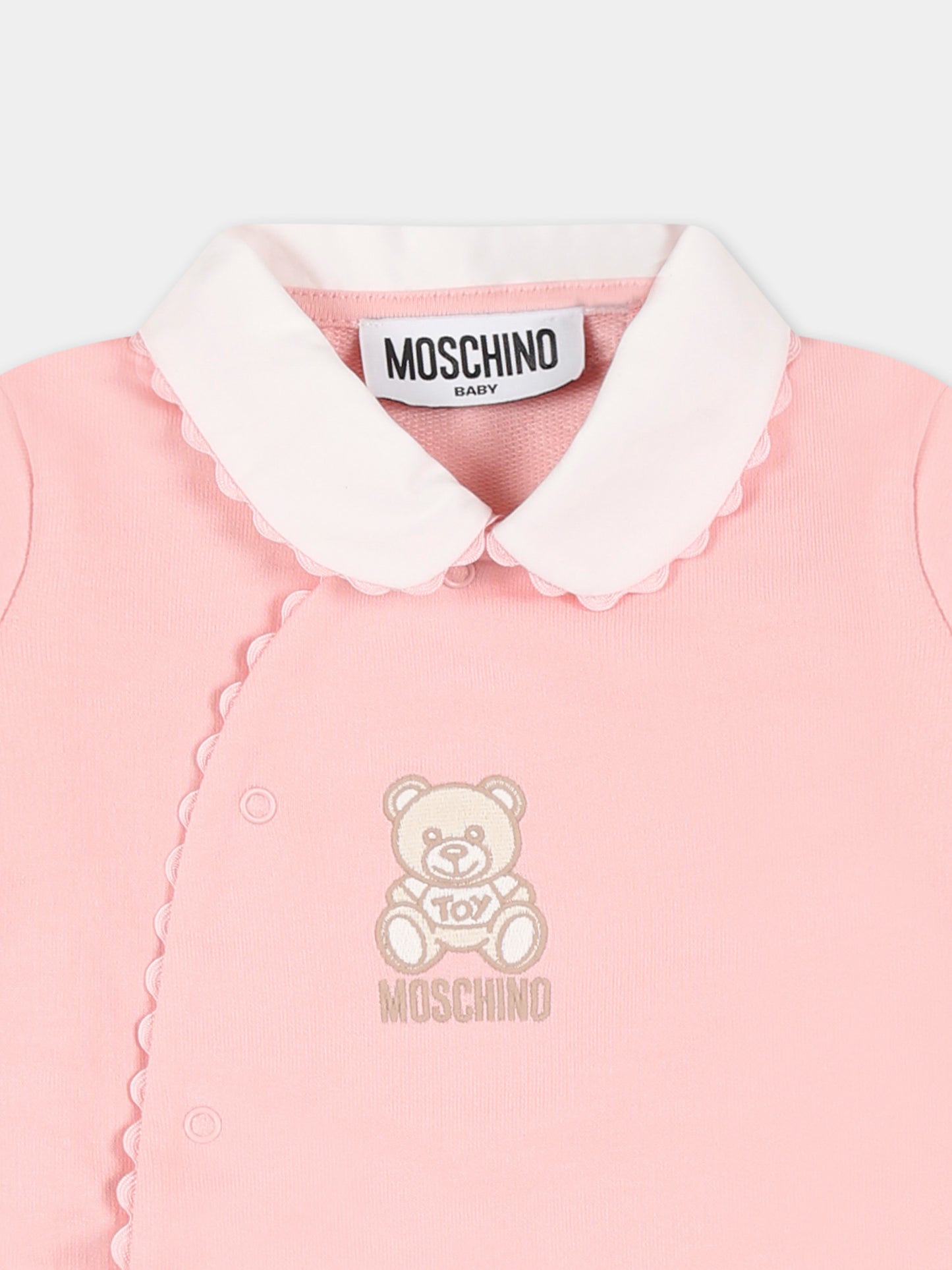 Tutina rosa per neonata con Teddy Bear,Moschino Kids,MUY07L LCA19 50209