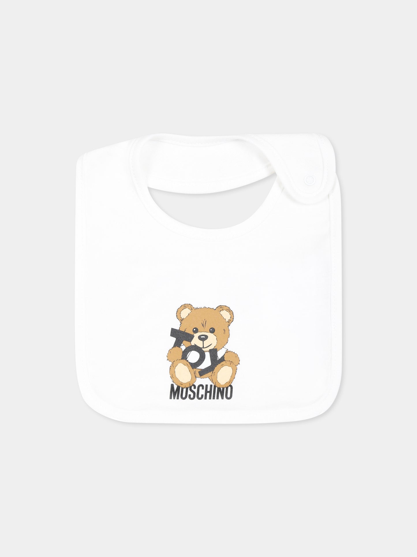 White accessory set for babykids with Teddy Bear