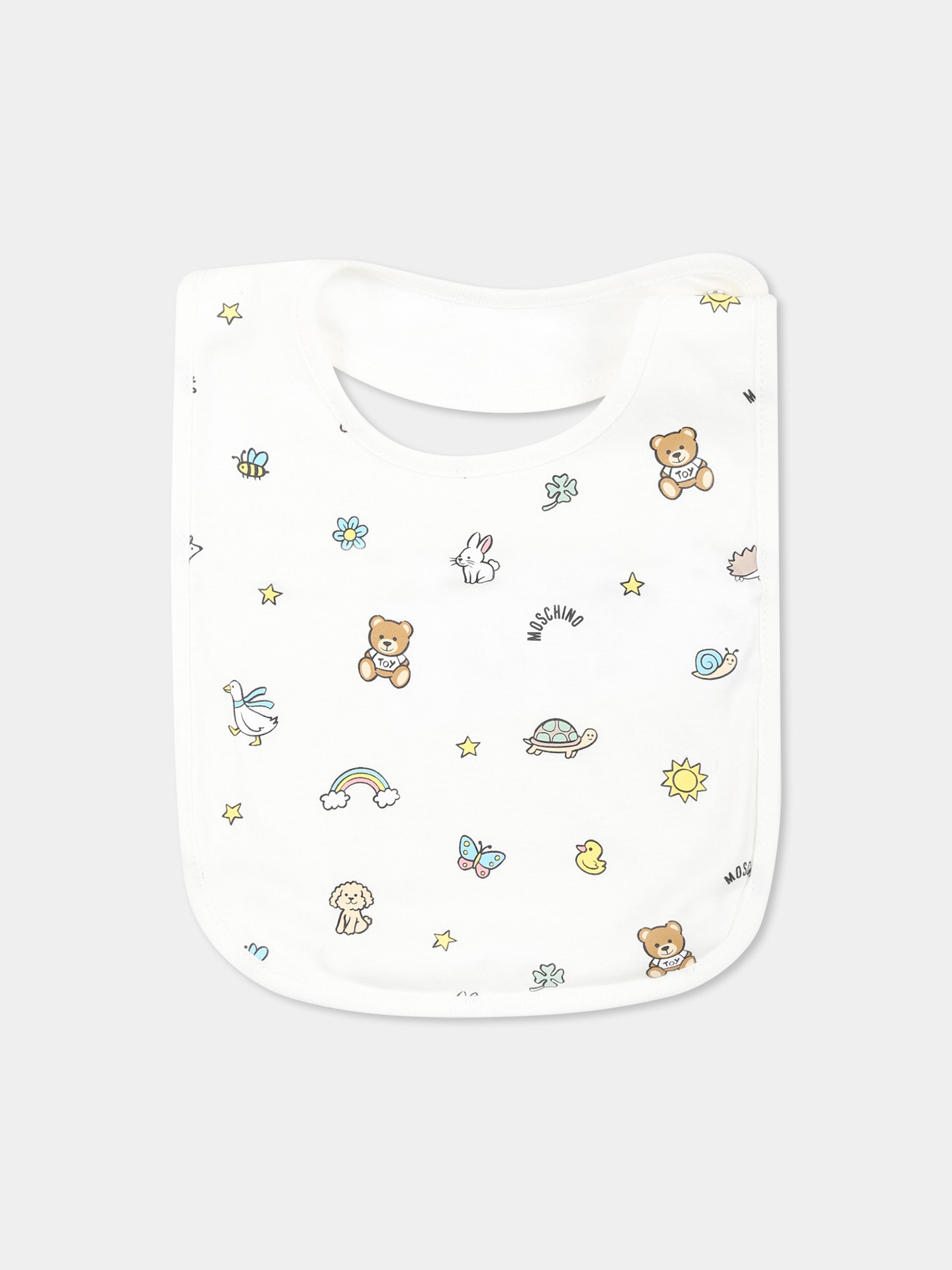 Set bavaglini rosa per neonata con Teddy Bear,Moschino Kids,MUY087 LAA03 50209