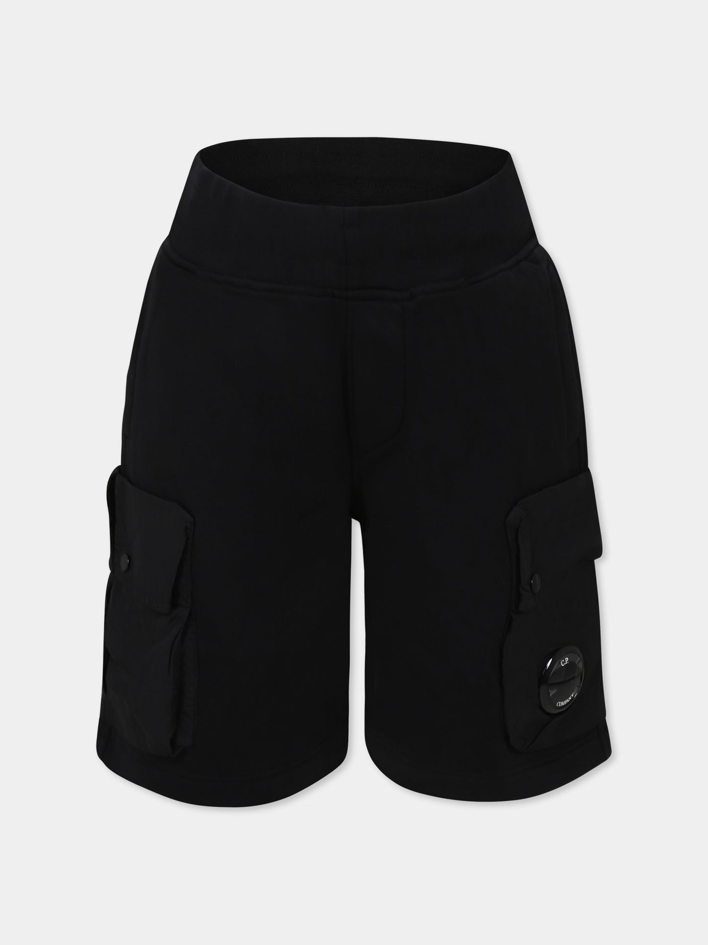 Shorts neri per bambino,C. P. Company,CUQ00E LCA69 60100