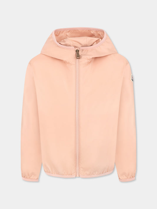 Giacca a vento Fegeo rosa per bambina con logo,Moncler Kids,K1954 1A00123 54AQE 51V