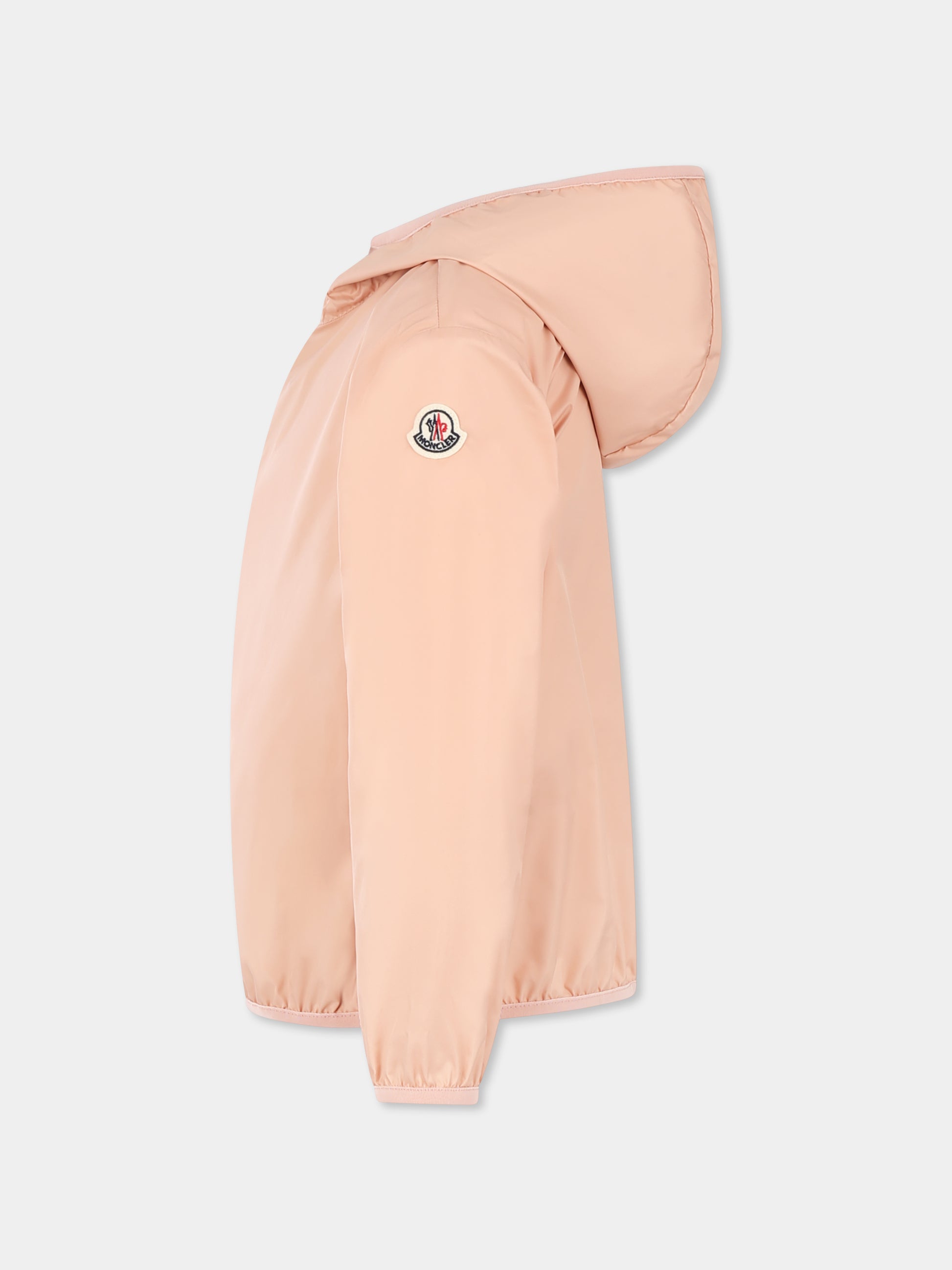 Giacca a vento Fegeo rosa per bambina con logo,Moncler Kids,K1954 1A00123 54AQE 51V