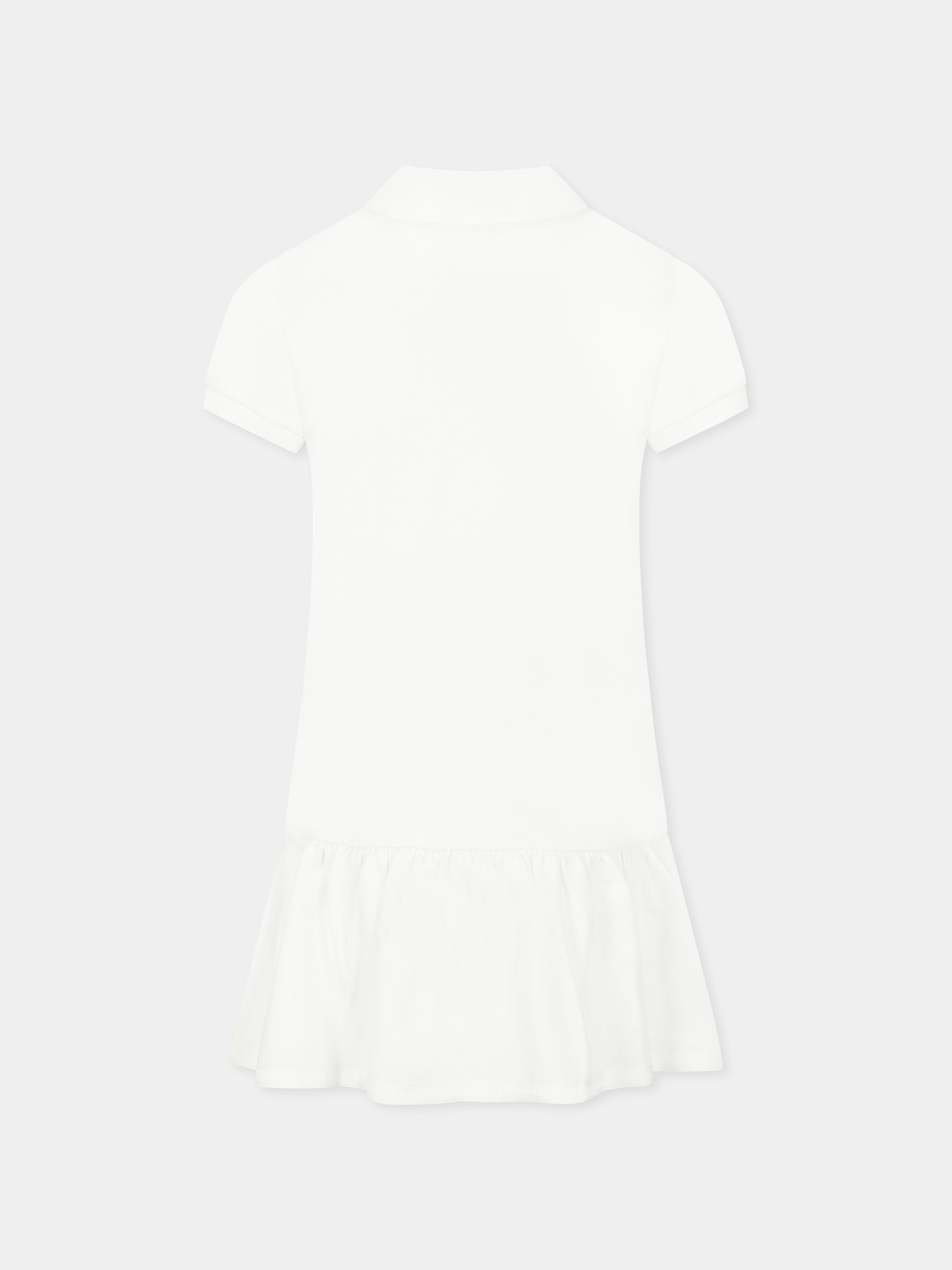 White dress for girl with logo