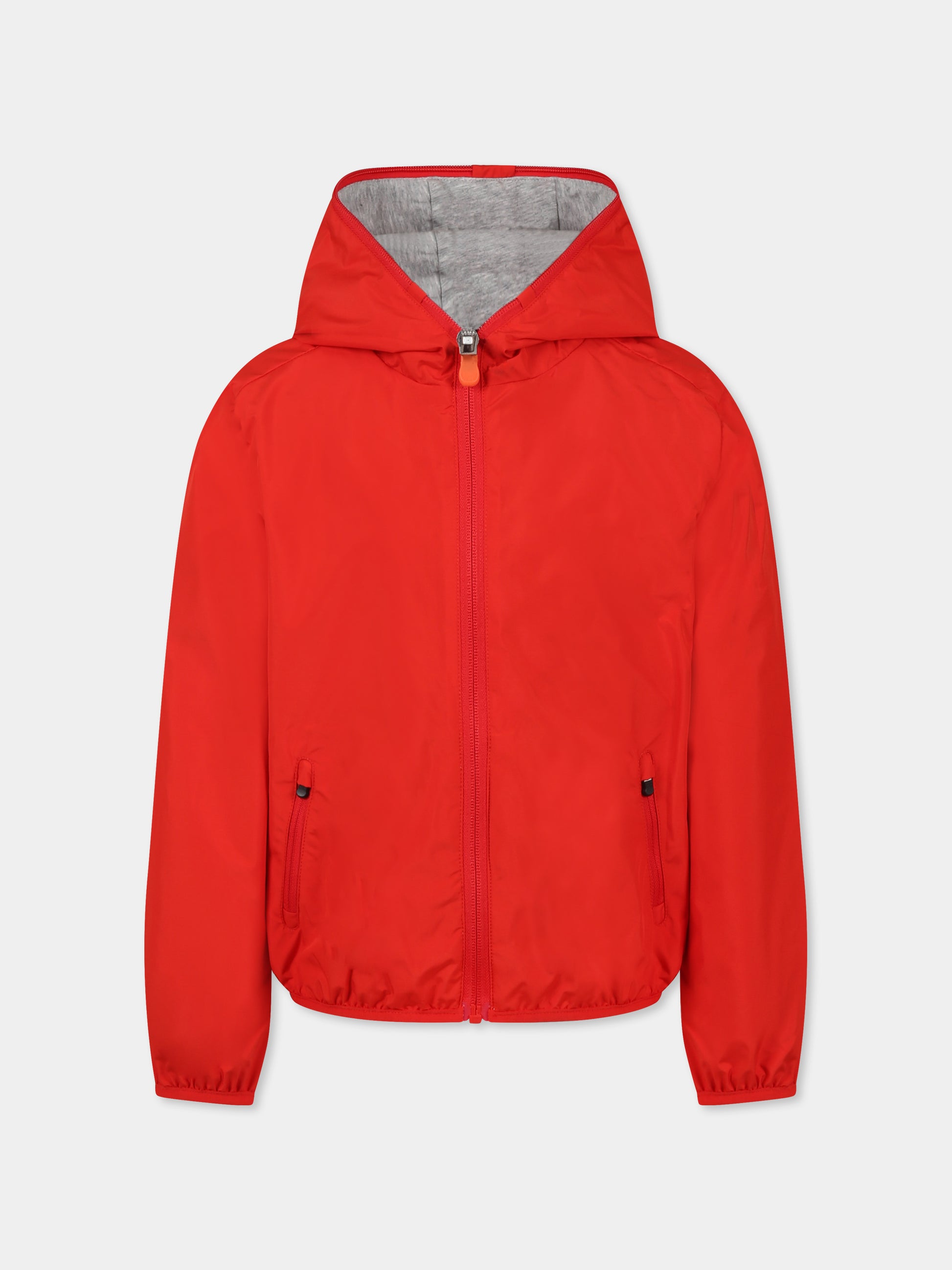 Giacca a vento rossa Jules per bambini con logo,Save The Duck Kids,J30036X WIND20 70020