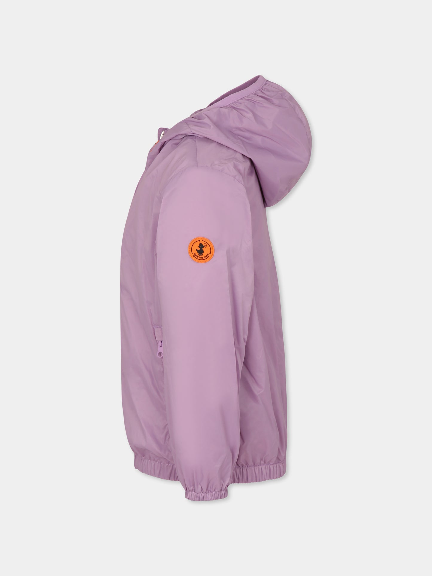 Giacca a vento Vinton viola per bambini con logo,Save The Duck Kids,J30067X GIGO20 80042