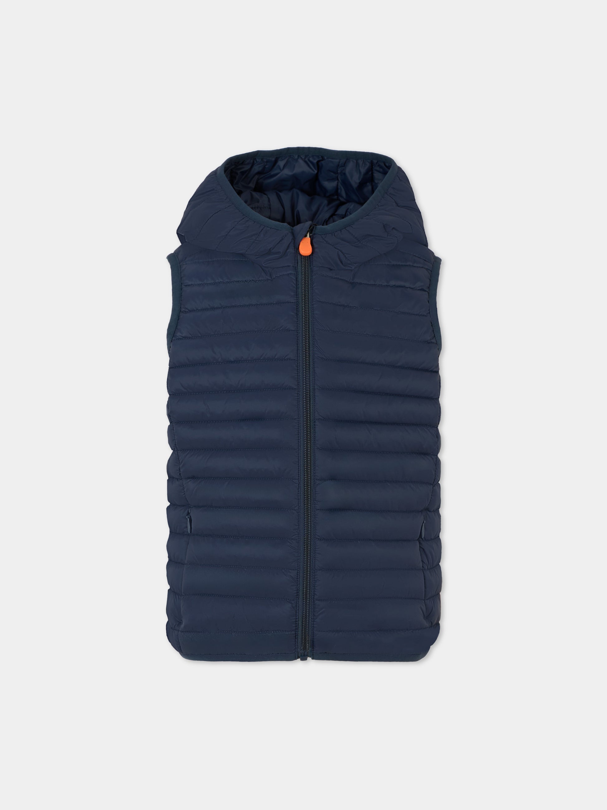 Gilet blu Cupid per bambino con logo,Save The Duck Kids,J80649X GIGA20 90000