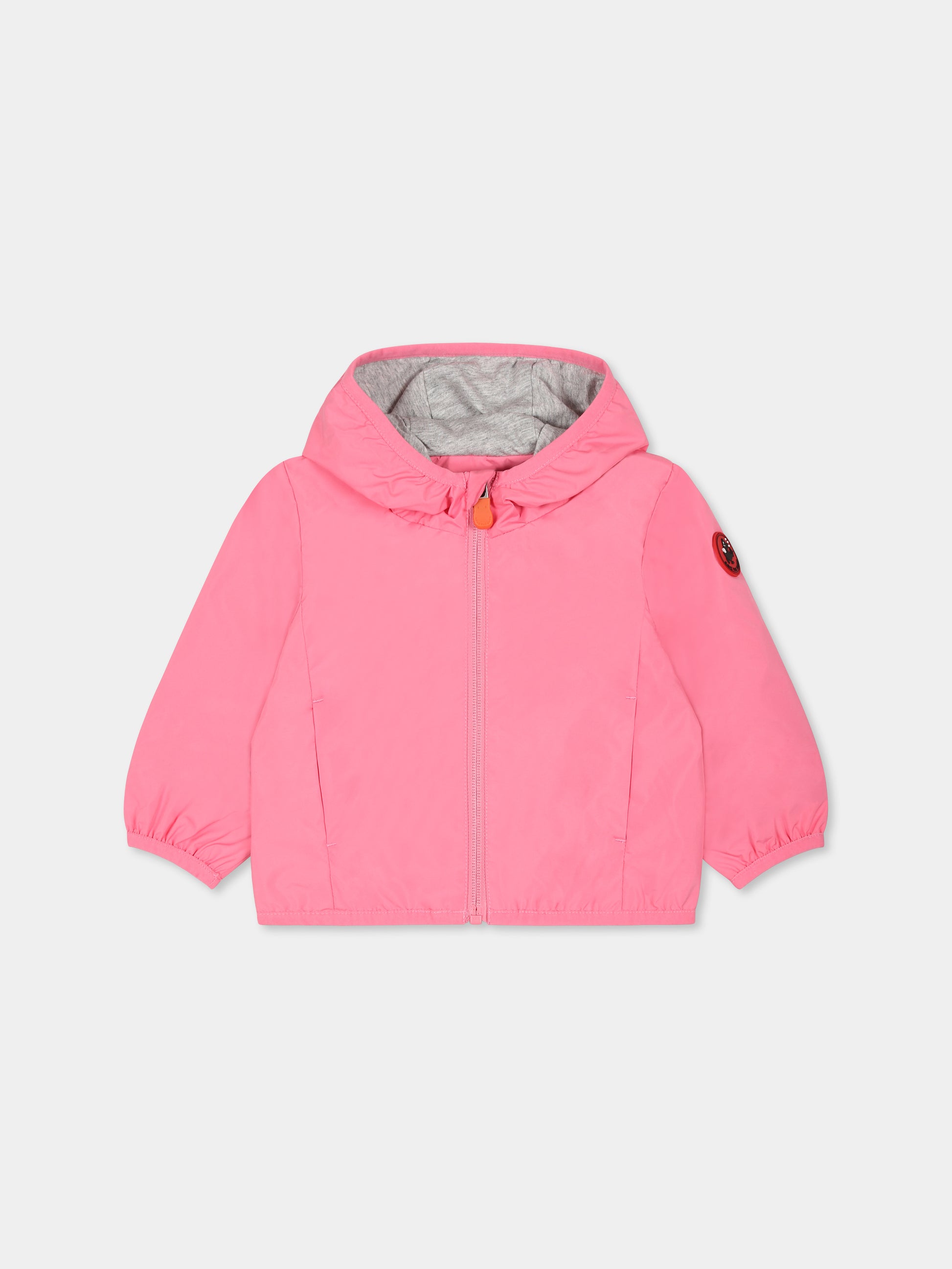 Giacca a vento Coco rosa per neonata con logo,Save The Duck Kids,I30006X WIND20 80018