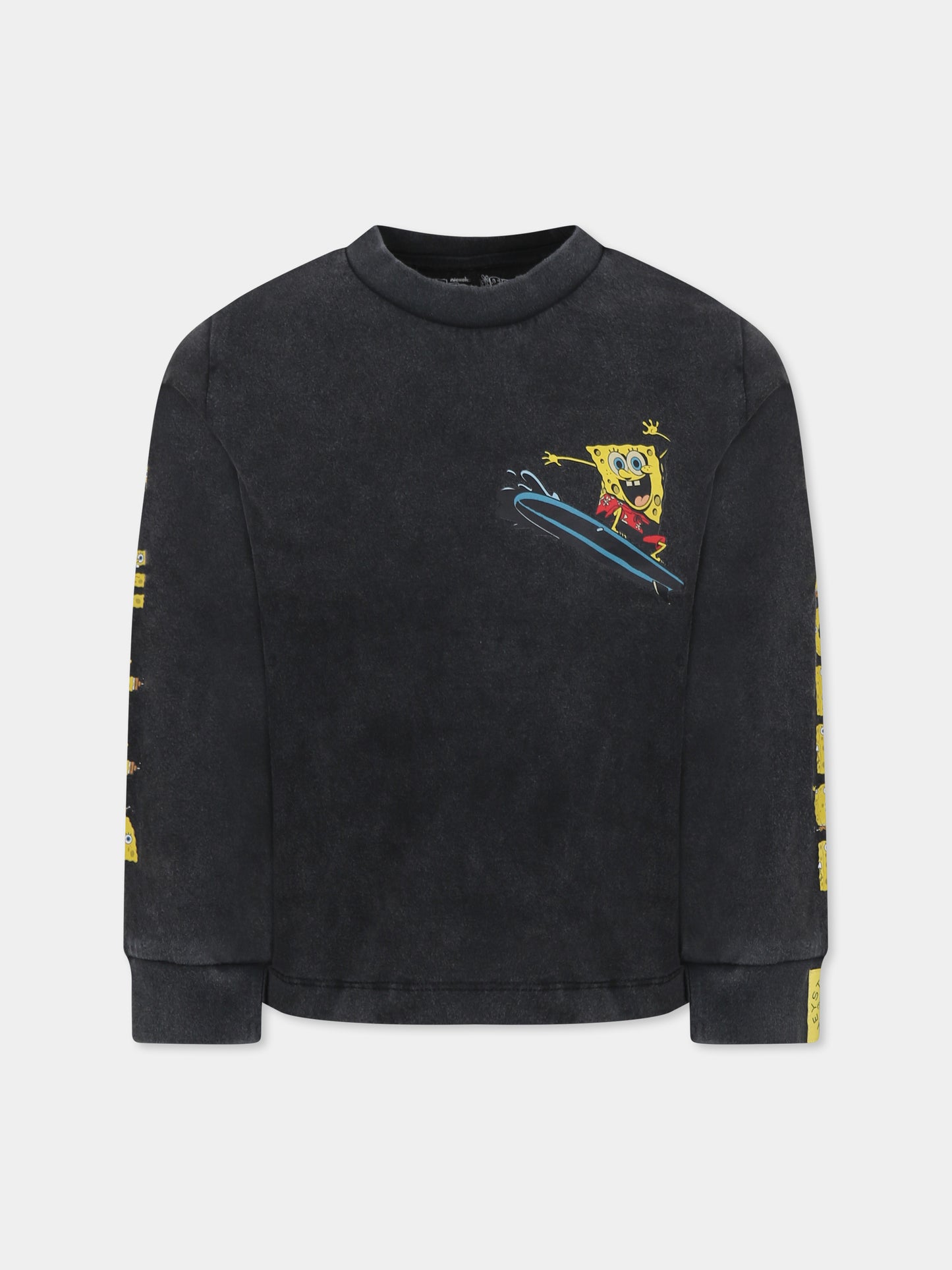 T-shirt grigia per bambino con SpongeBob,Stella Mccartney Kids,TW8S50 Z0434 930