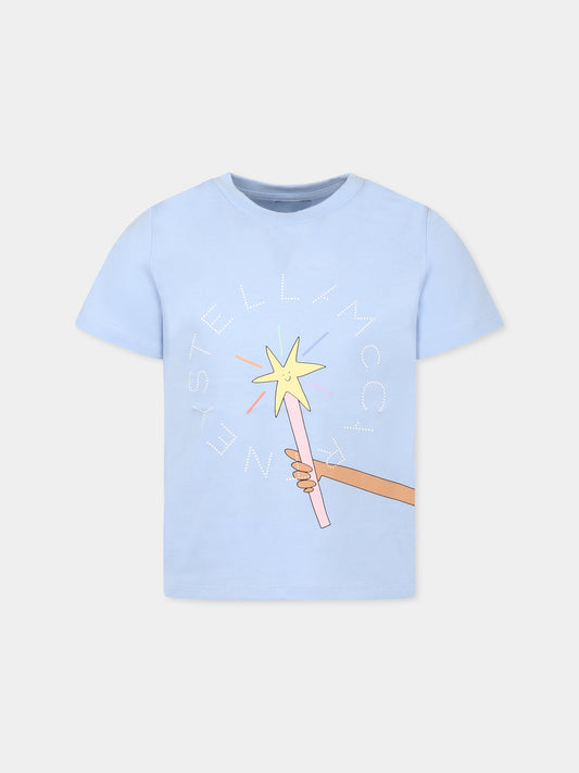 Light blue t-shirt for girl with magic wand