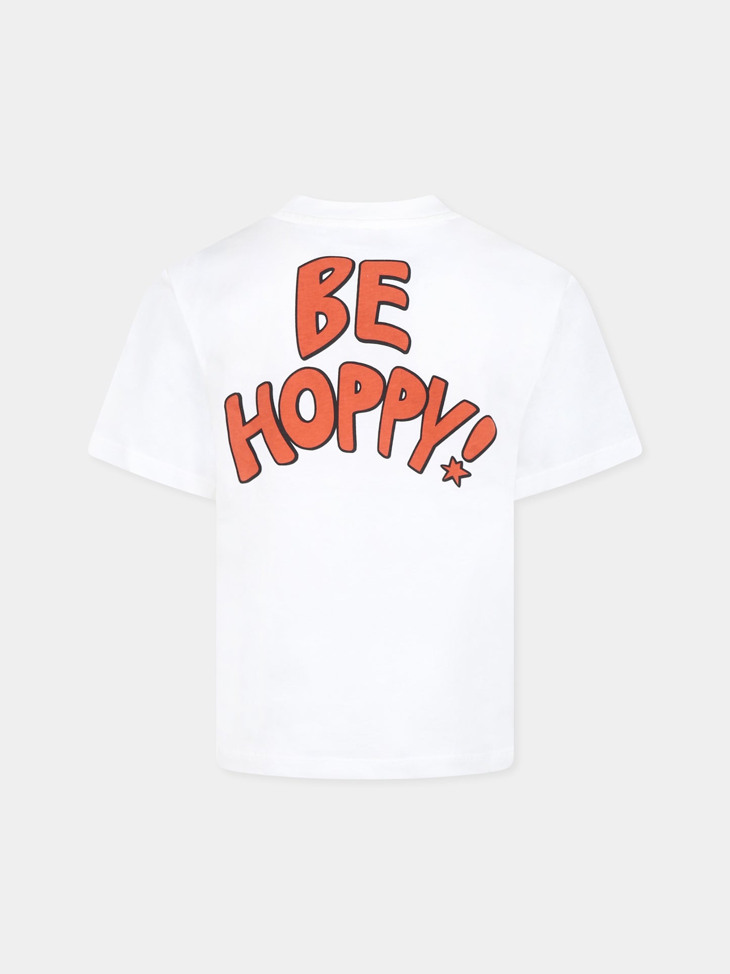 White t-shirt for boy with rabbit