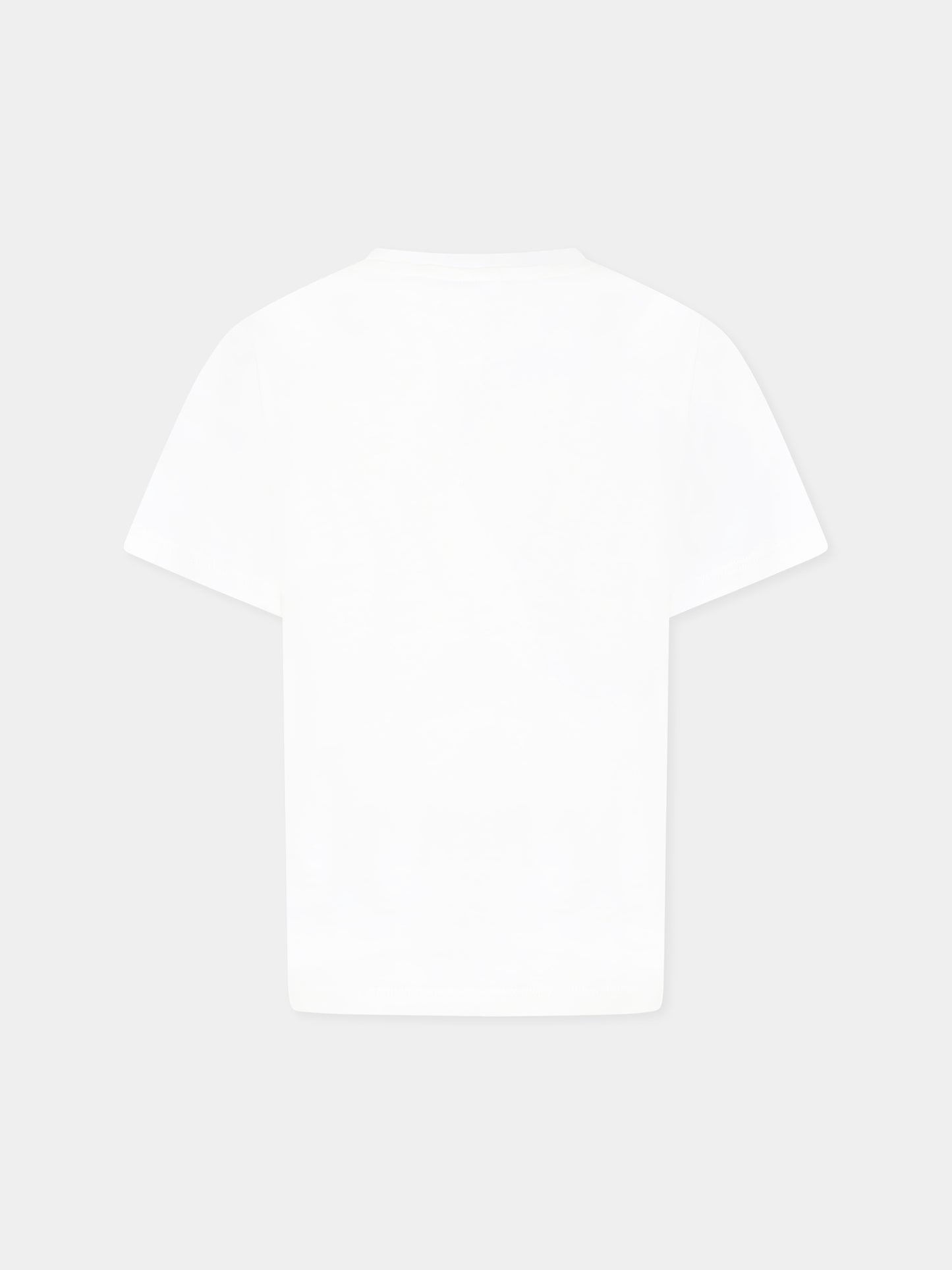 White t-shirt for boy with frog