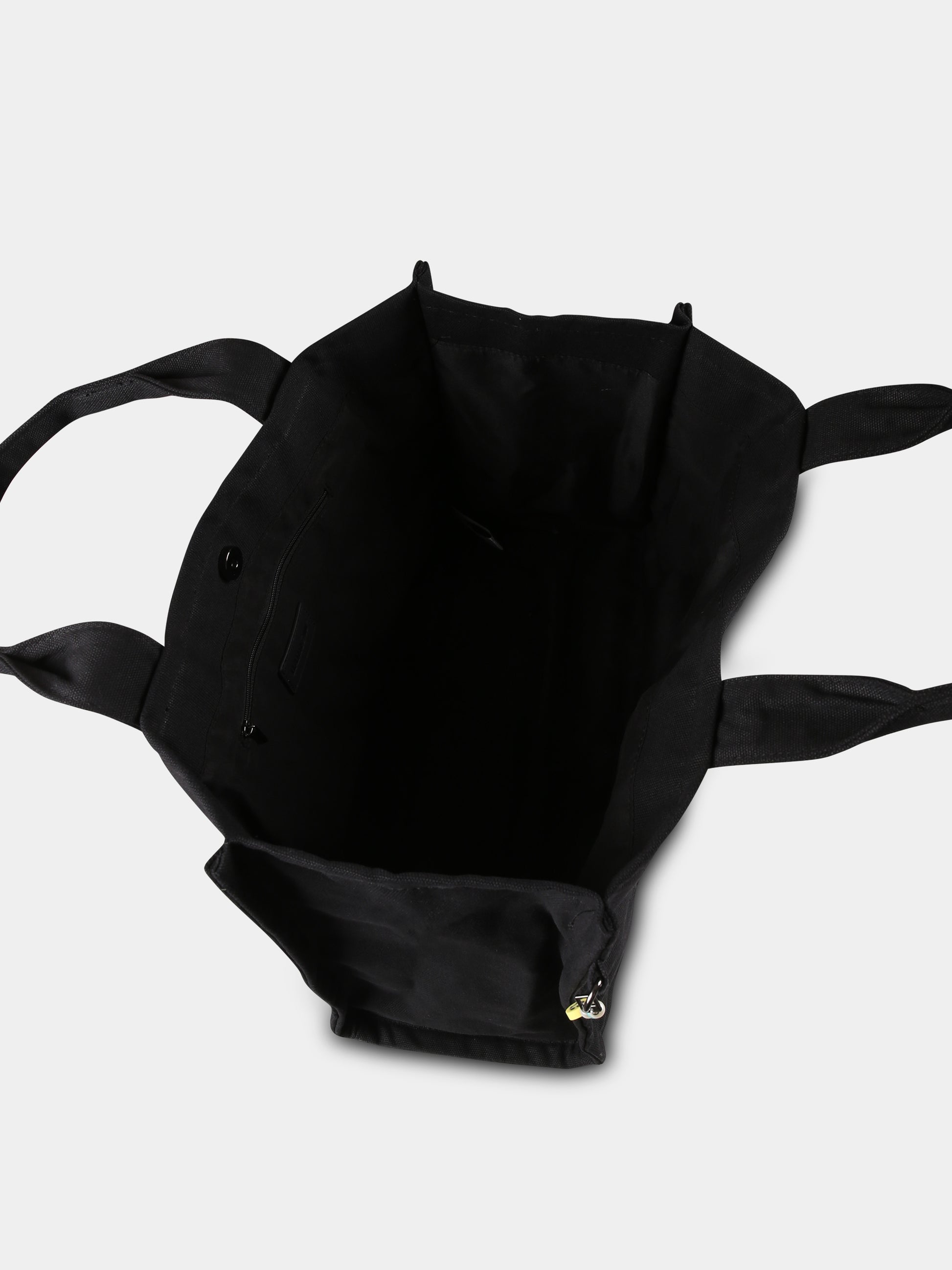 Borsa mare nera per bambina con logo e smile,Barrow,S5BKJGBA171 110