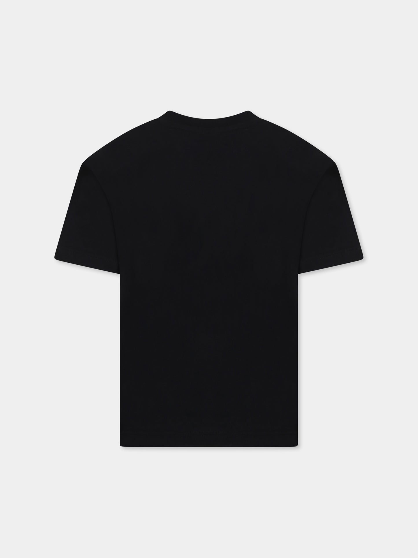 Black t-shirt for boy with logo