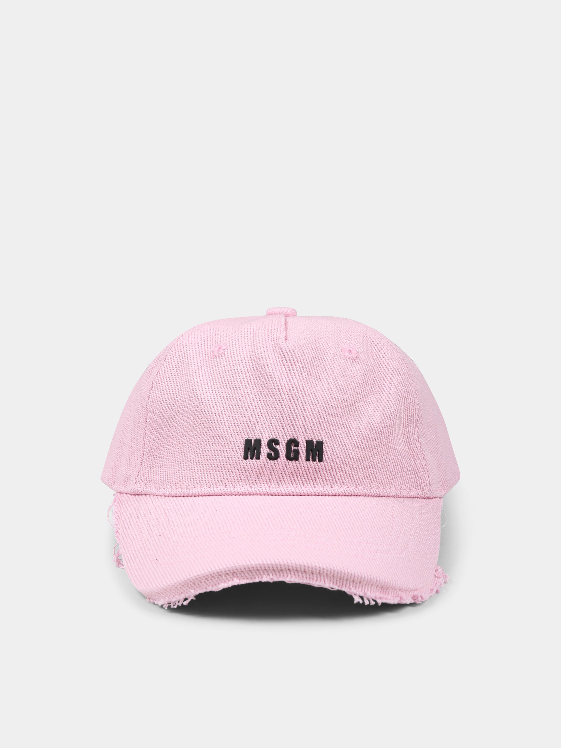 Cappello rosa per bambina con logo,Msgm Kids,S5MSJGBC196 MS003