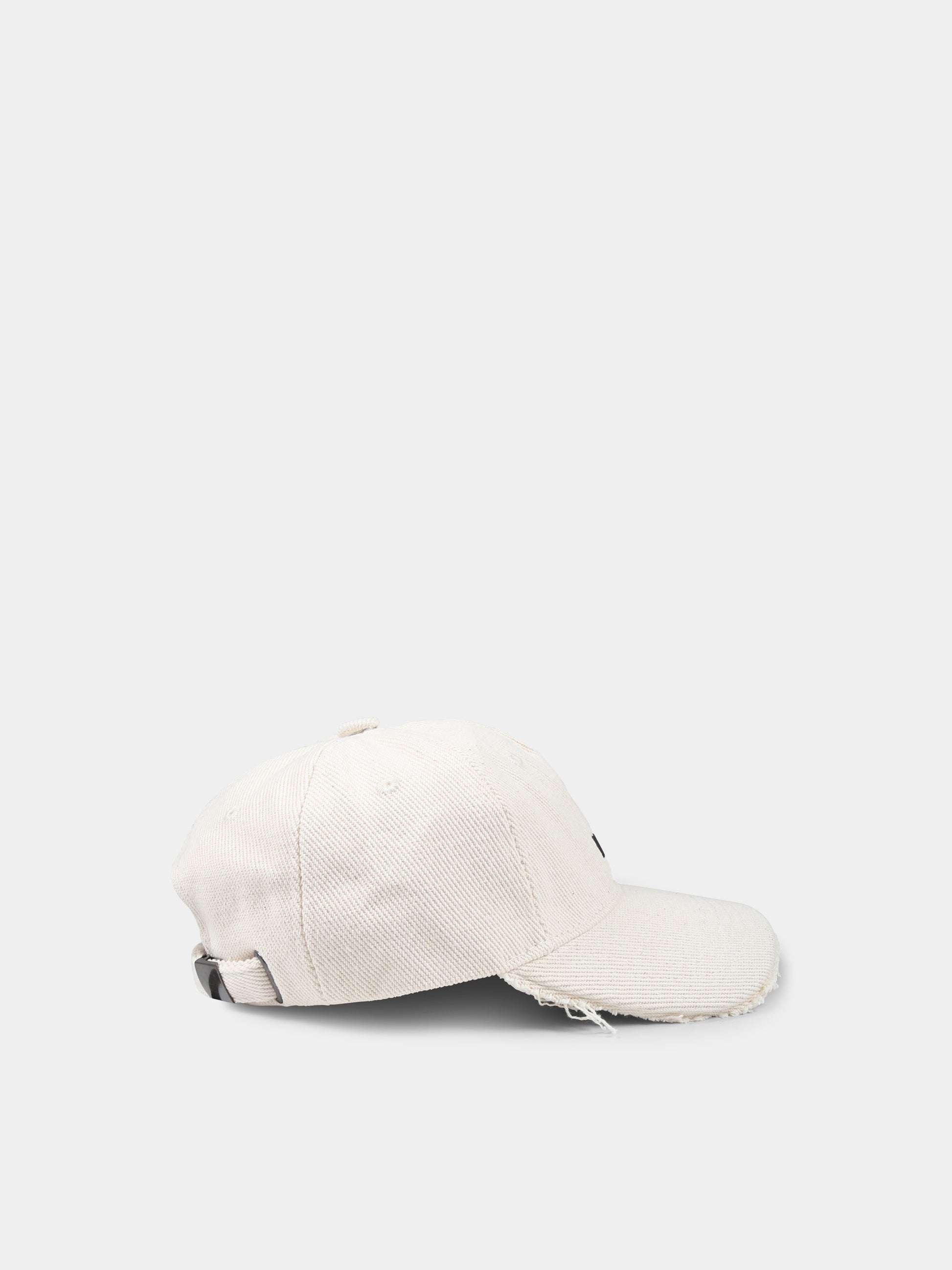 Cappello avorio per bambina con logo,Msgm Kids,S5MSJGBC196 013