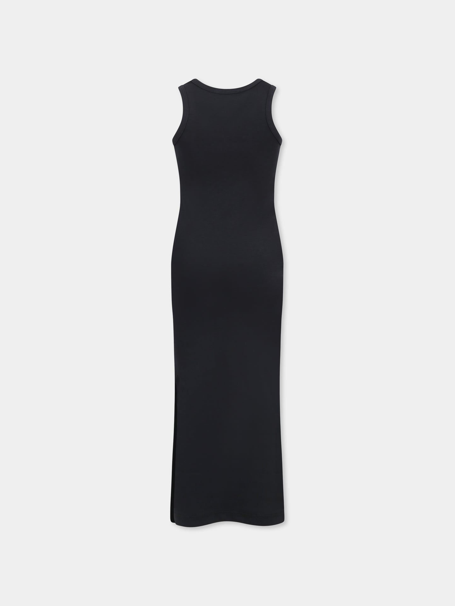 Vestito nero per bambina con logo,Msgm Kids,S5MSJGDR076 110