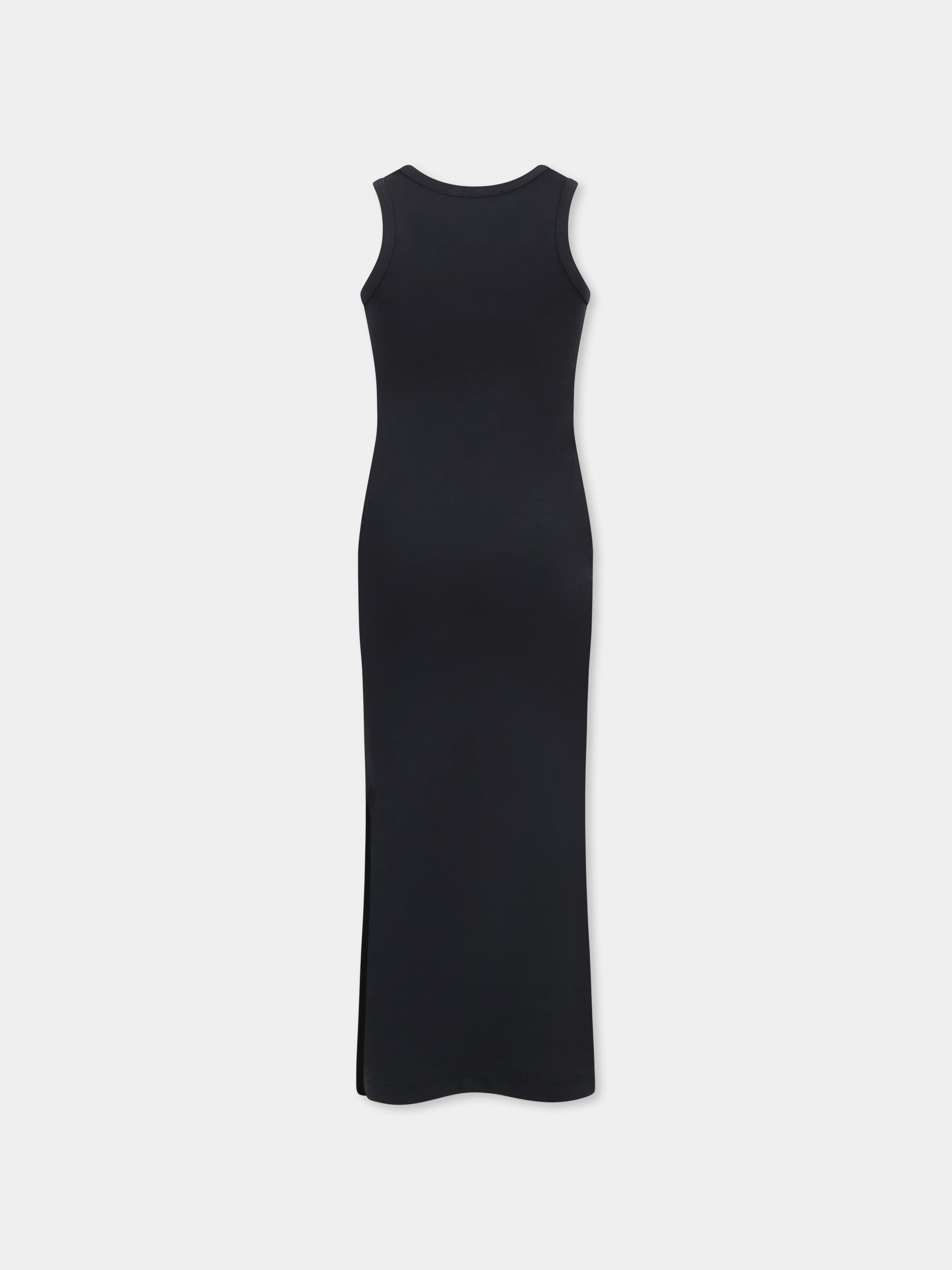 Vestito nero per bambina con logo,Msgm Kids,S5MSJGDR076 110
