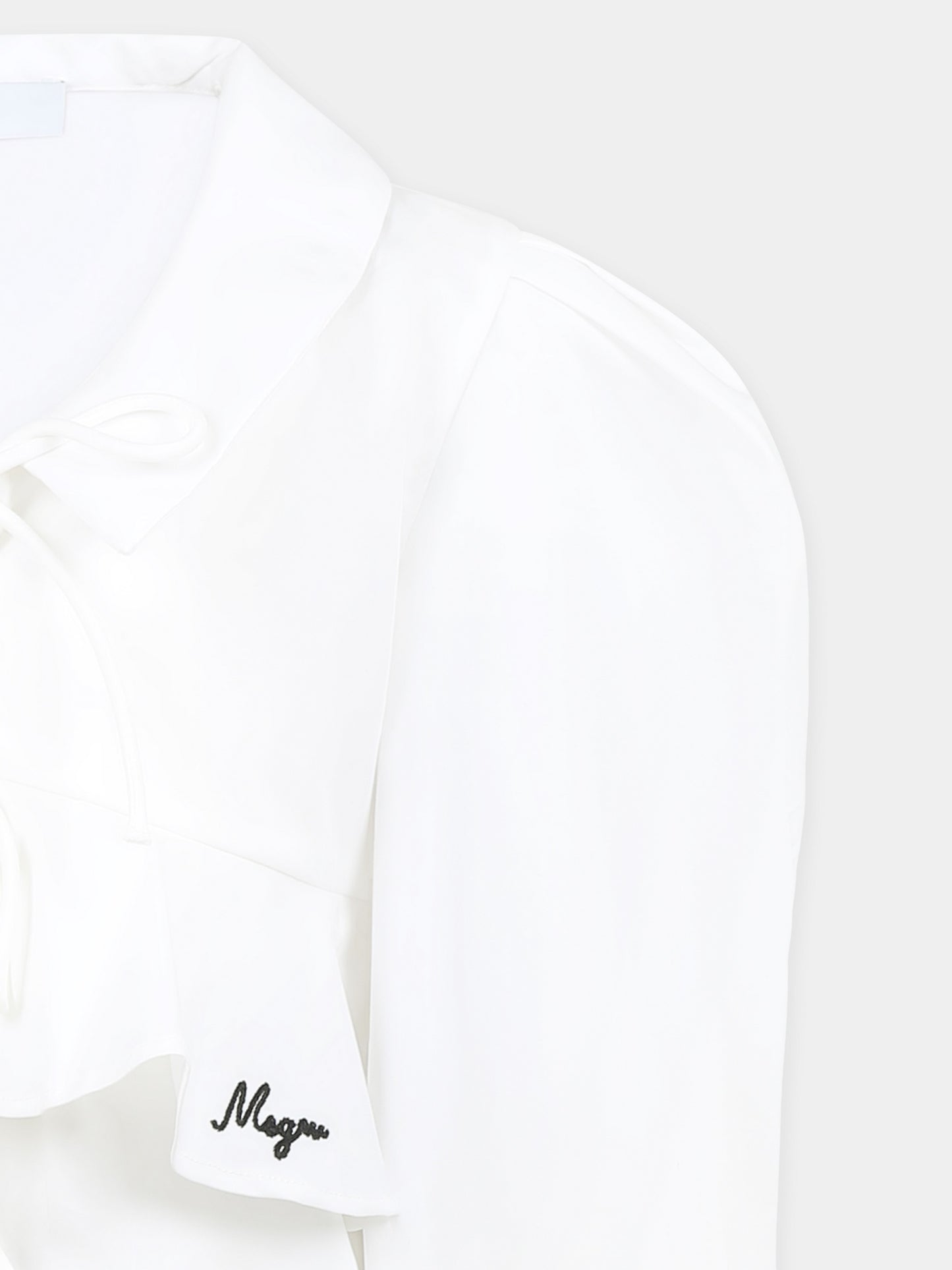 Vestito bianco per bambina con logo,Msgm Kids,S5MSJGDR126 001