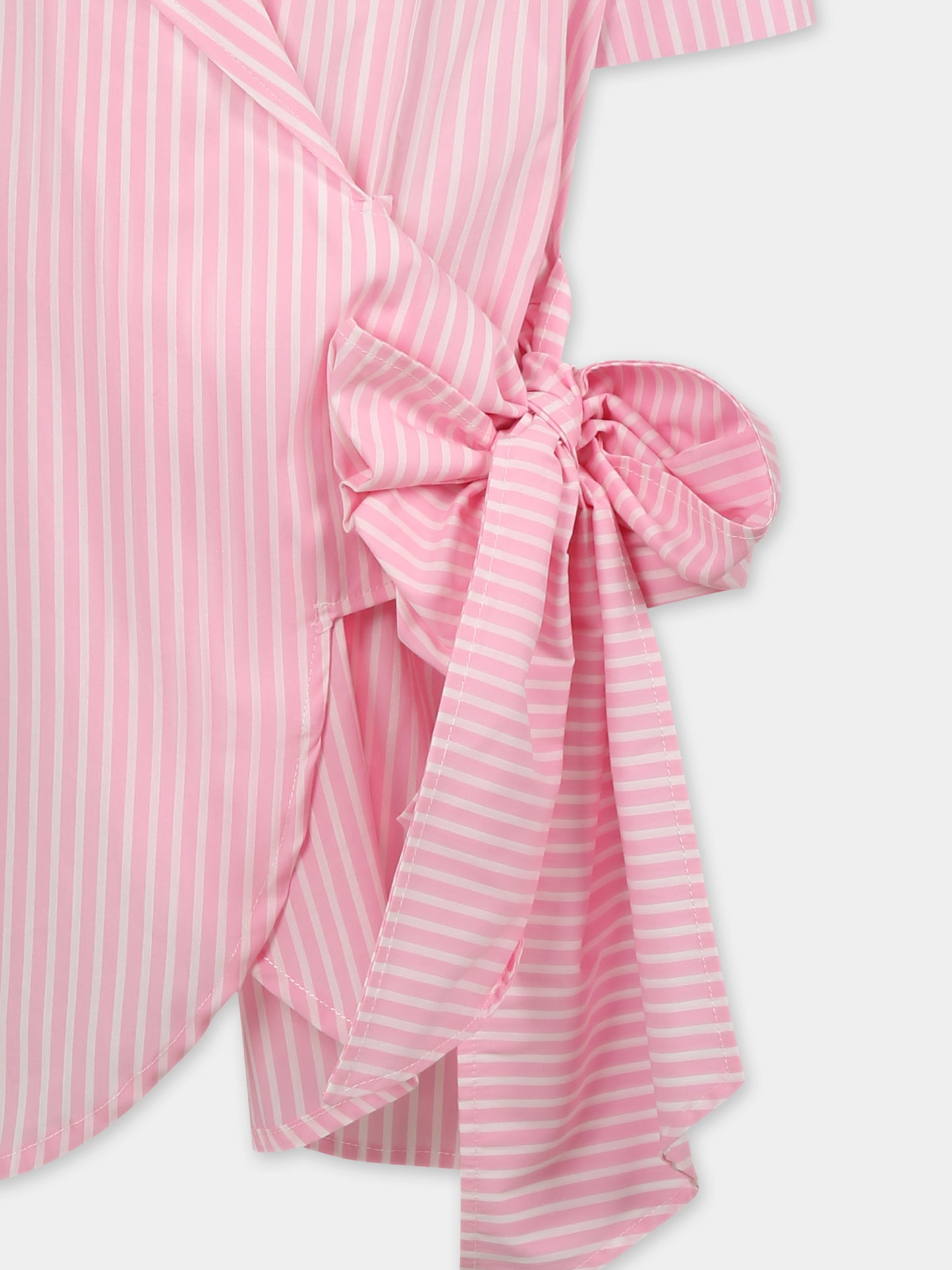 Pink dress for girl with logo
