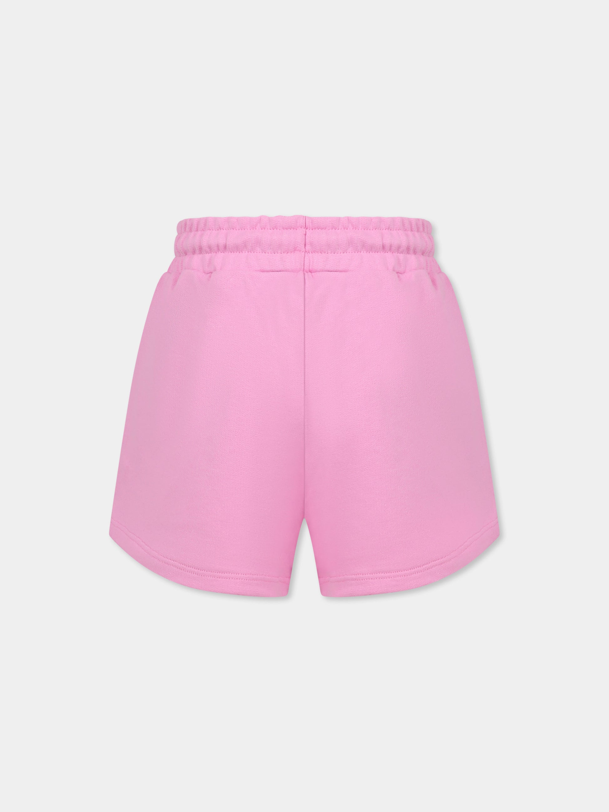 Shorts rosa per bambina con logo,Msgm Kids,S5MSJGSH092 MS003