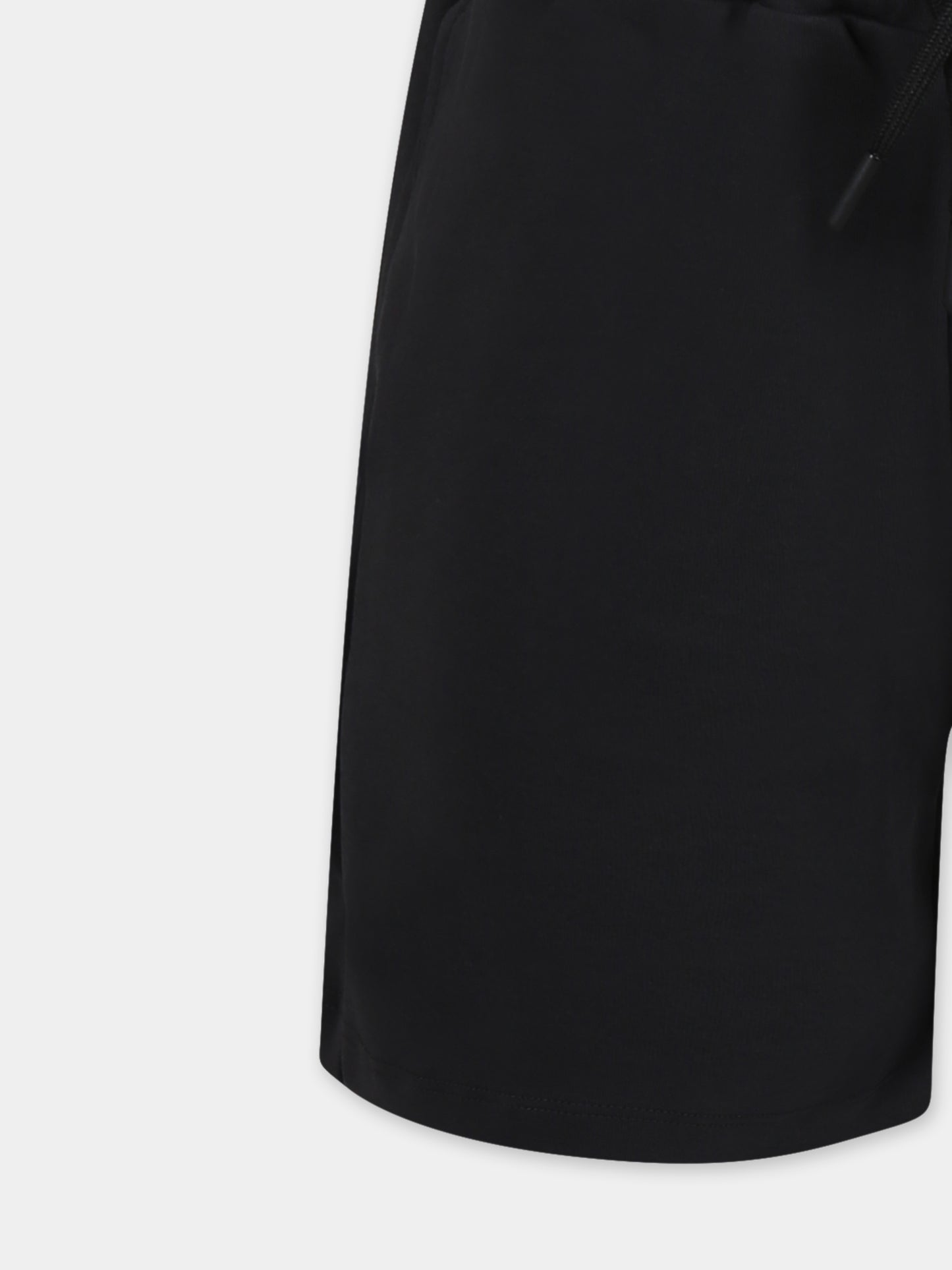 Black shorts for kids with logo