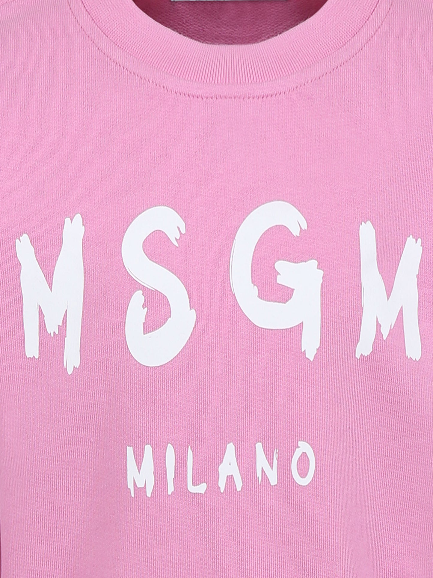 Pink sweatshirt for girl with logo