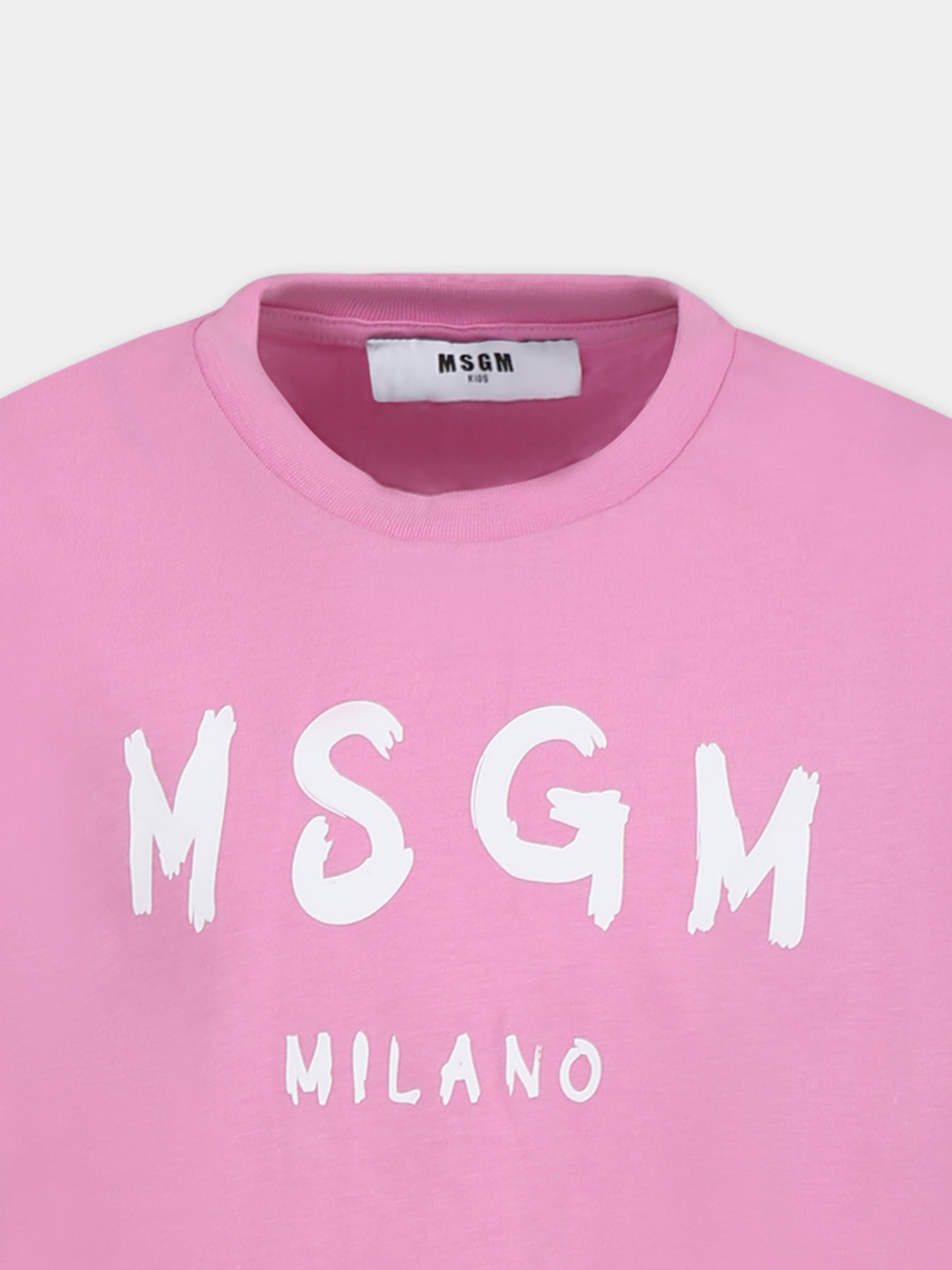 Pink t-shirt for girl with logo