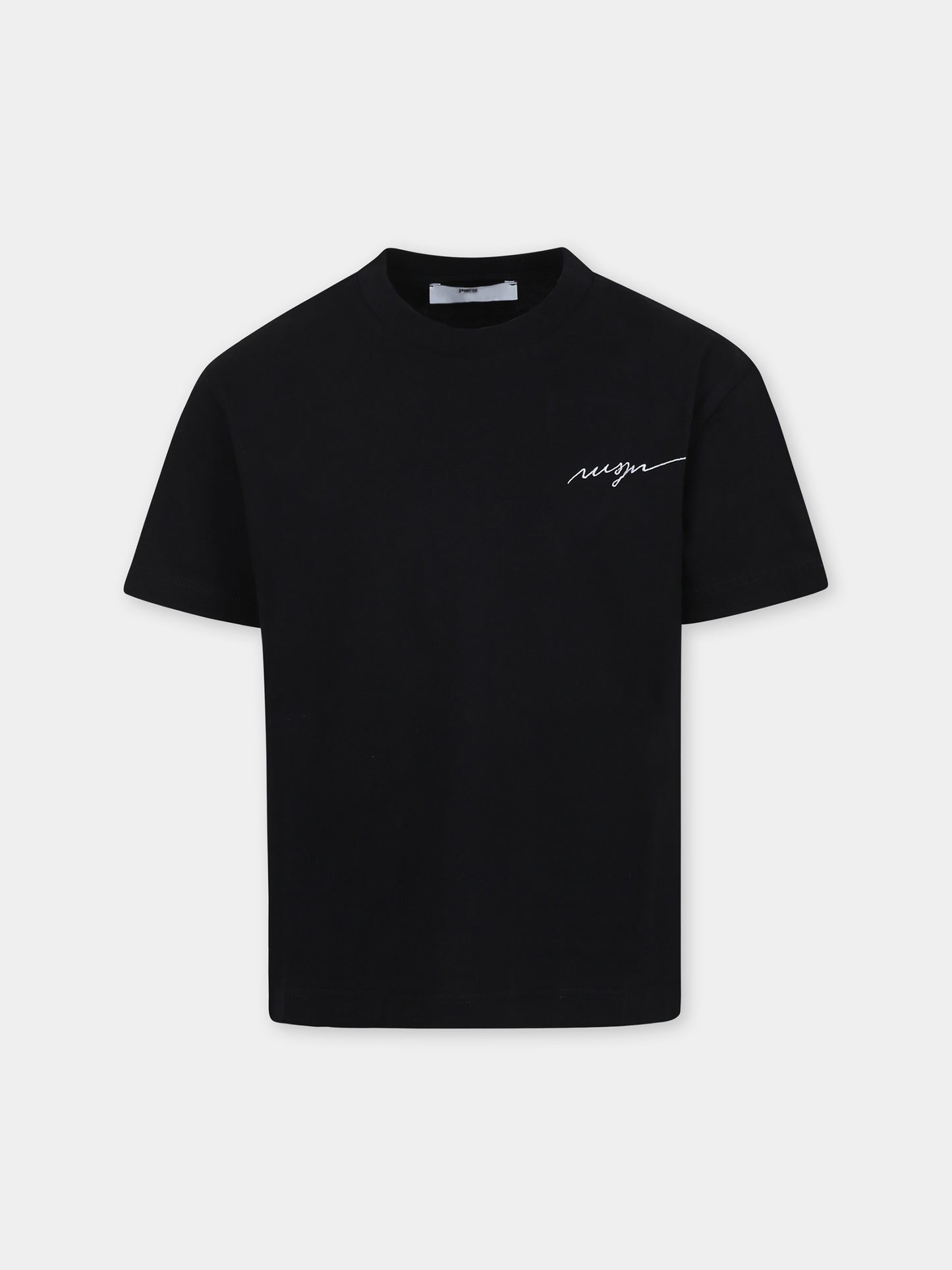 Black t-shirt for boy with logo
