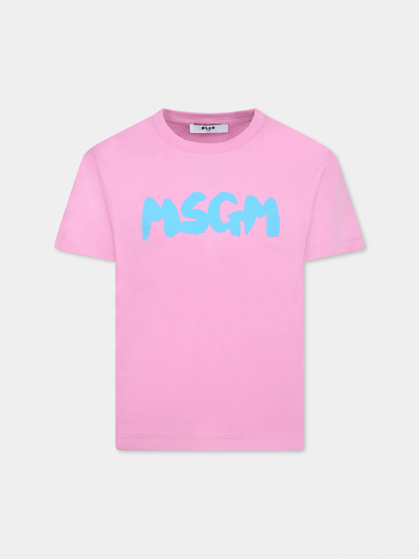 Pink t-shirt for girl with logo