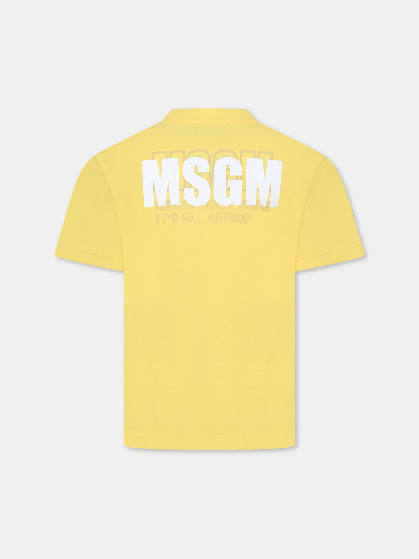 Yellow t-shirt for kids with logo