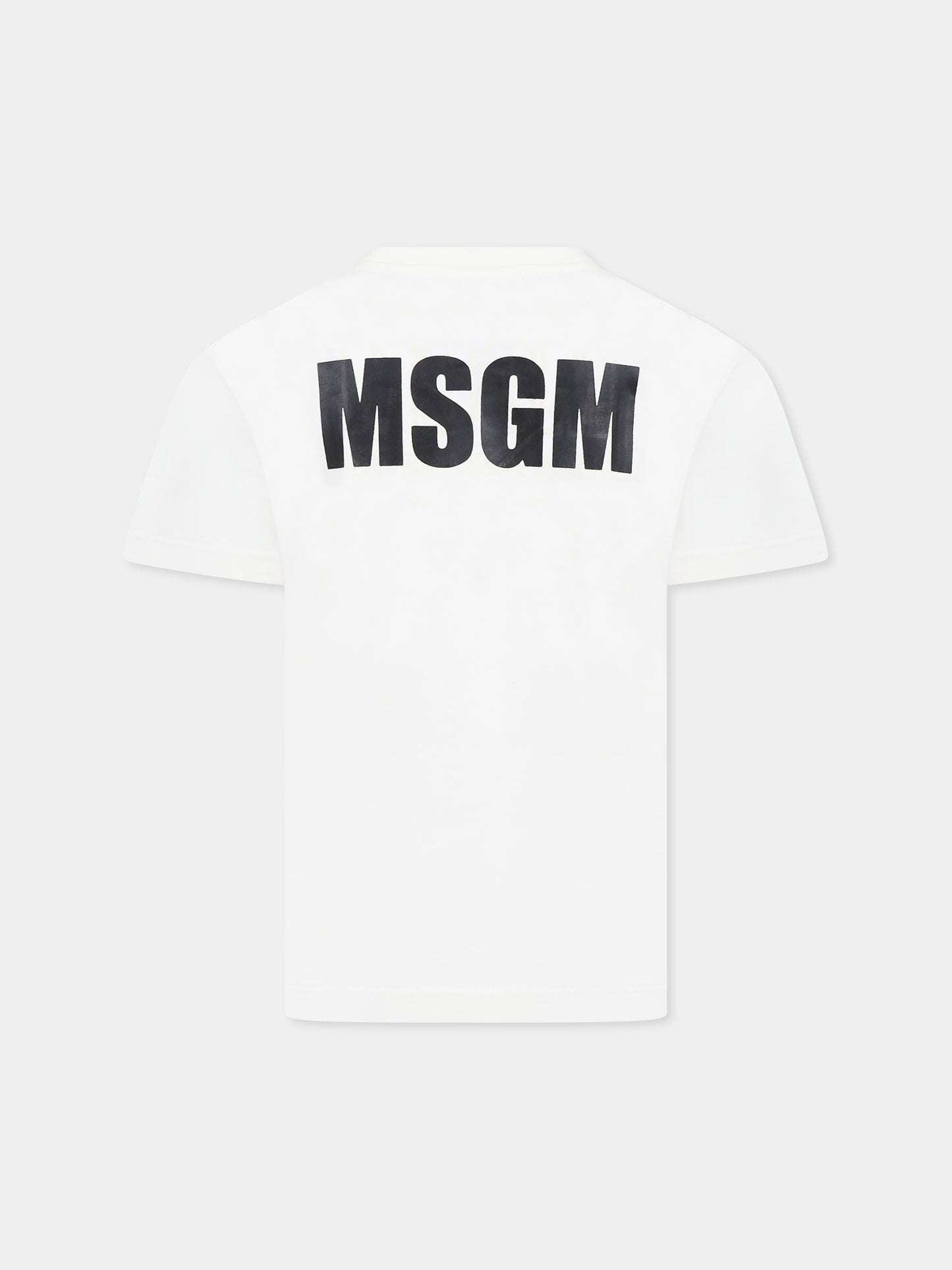 Ivory t-shirt for kids with logo