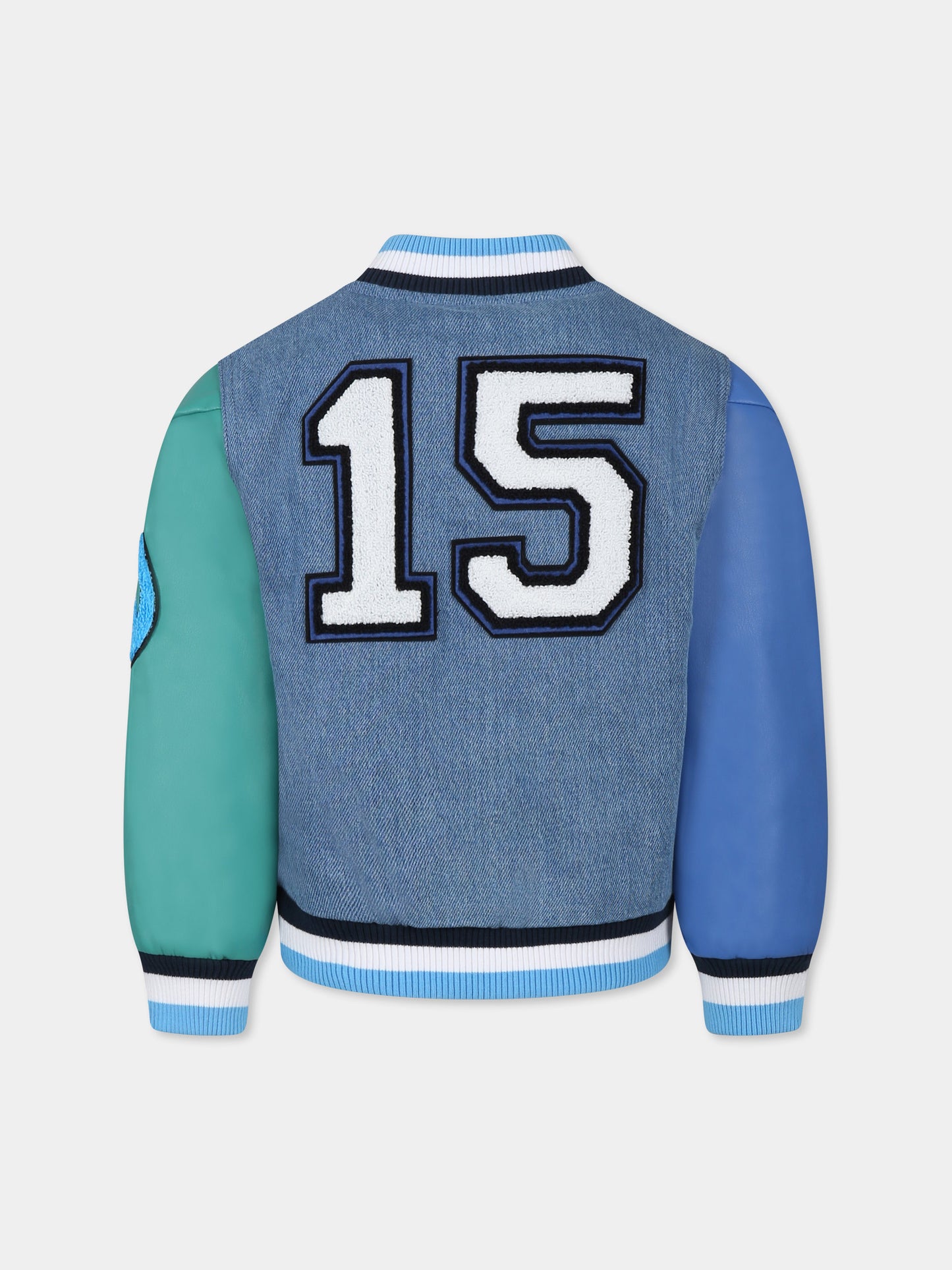 Bomber denim per bambino con ricami,Stella Mccartney Kids,TW2P77 Z0746 999