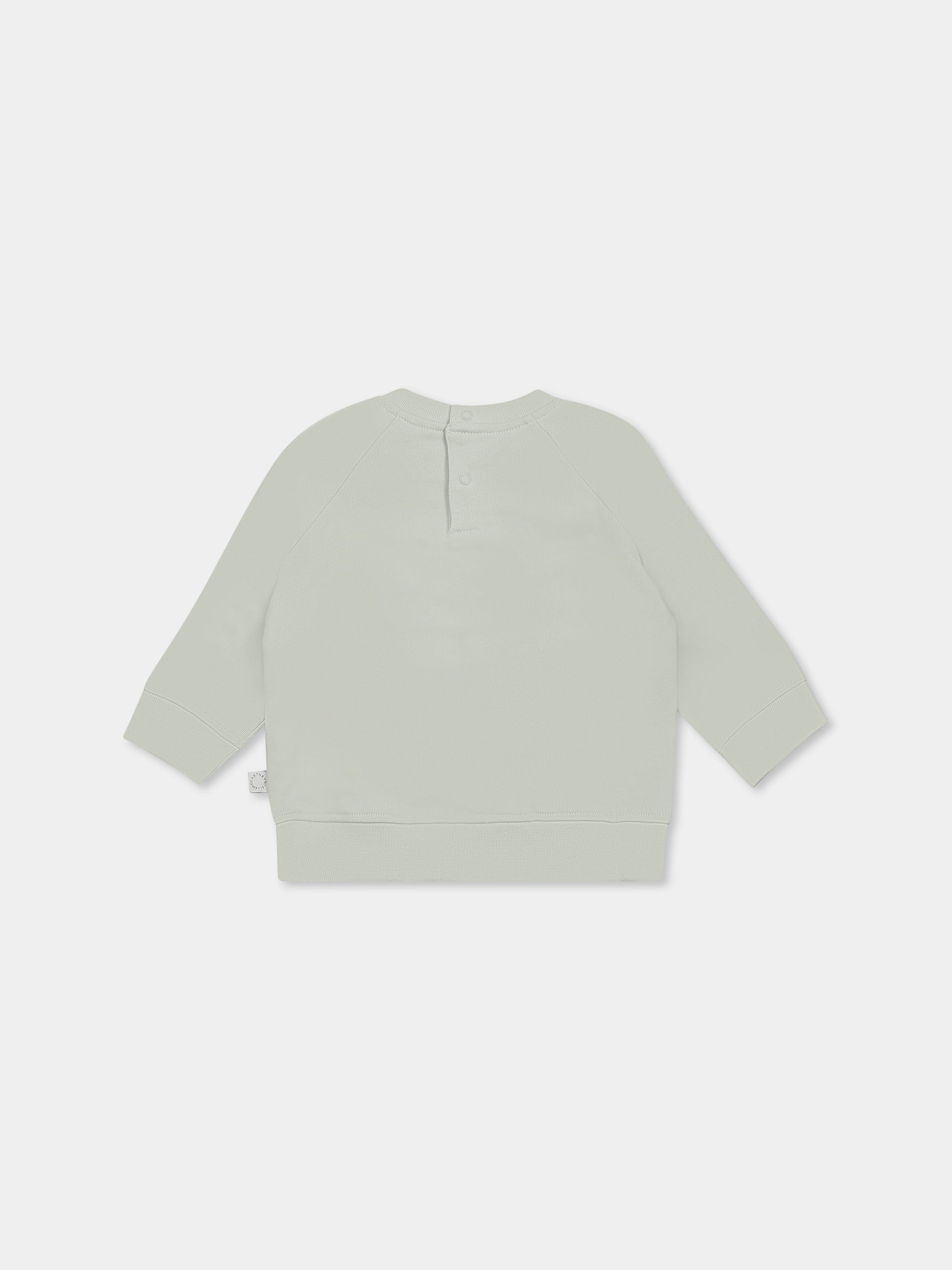 Felpa verde per neonata con gelati e logo,Stella Mccartney Kids,TW4580 Z0499 704