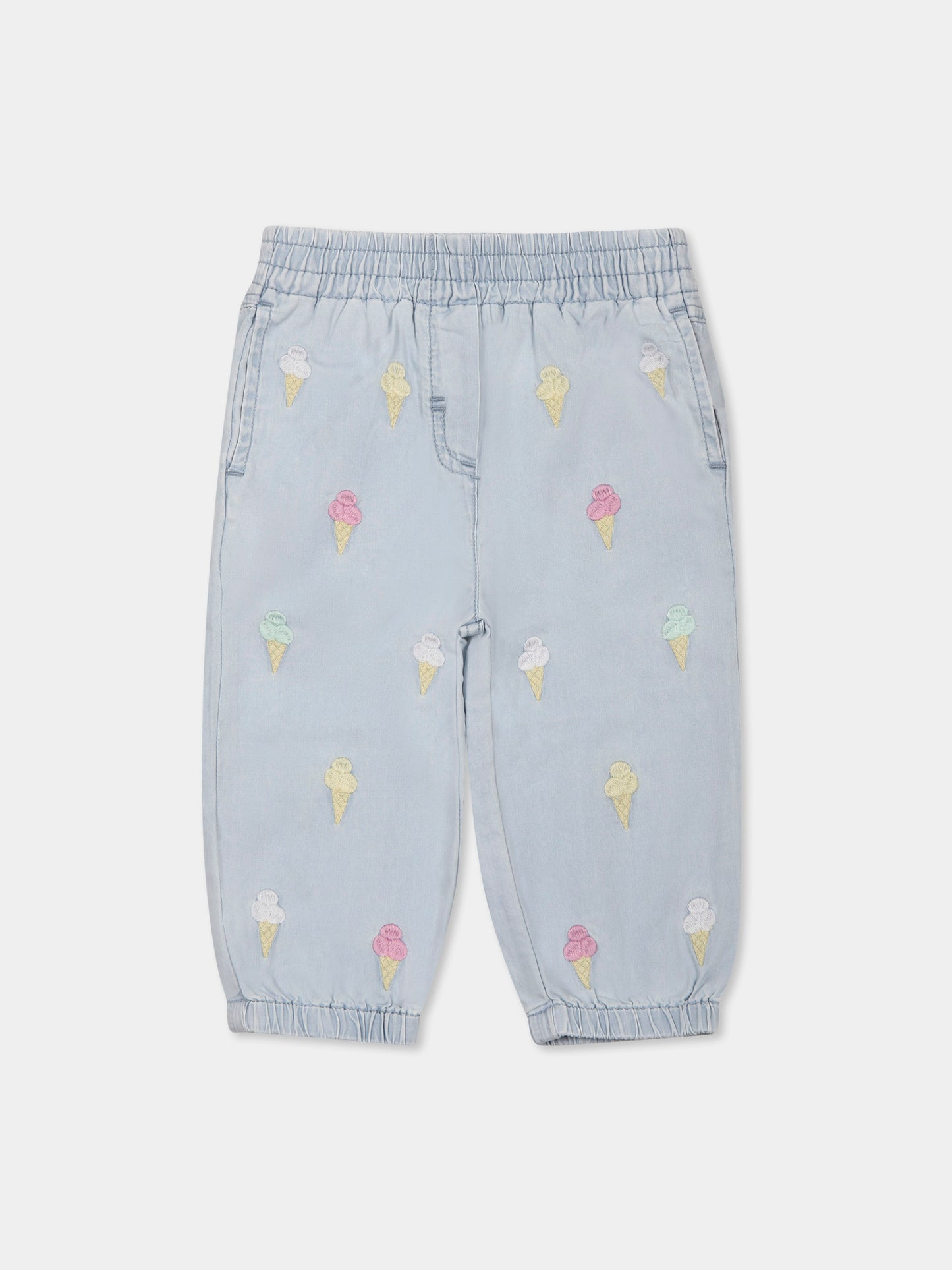 Jeans denim per neonata con gelati all over,Stella Mccartney Kids,TW6150 Z2767 600EM