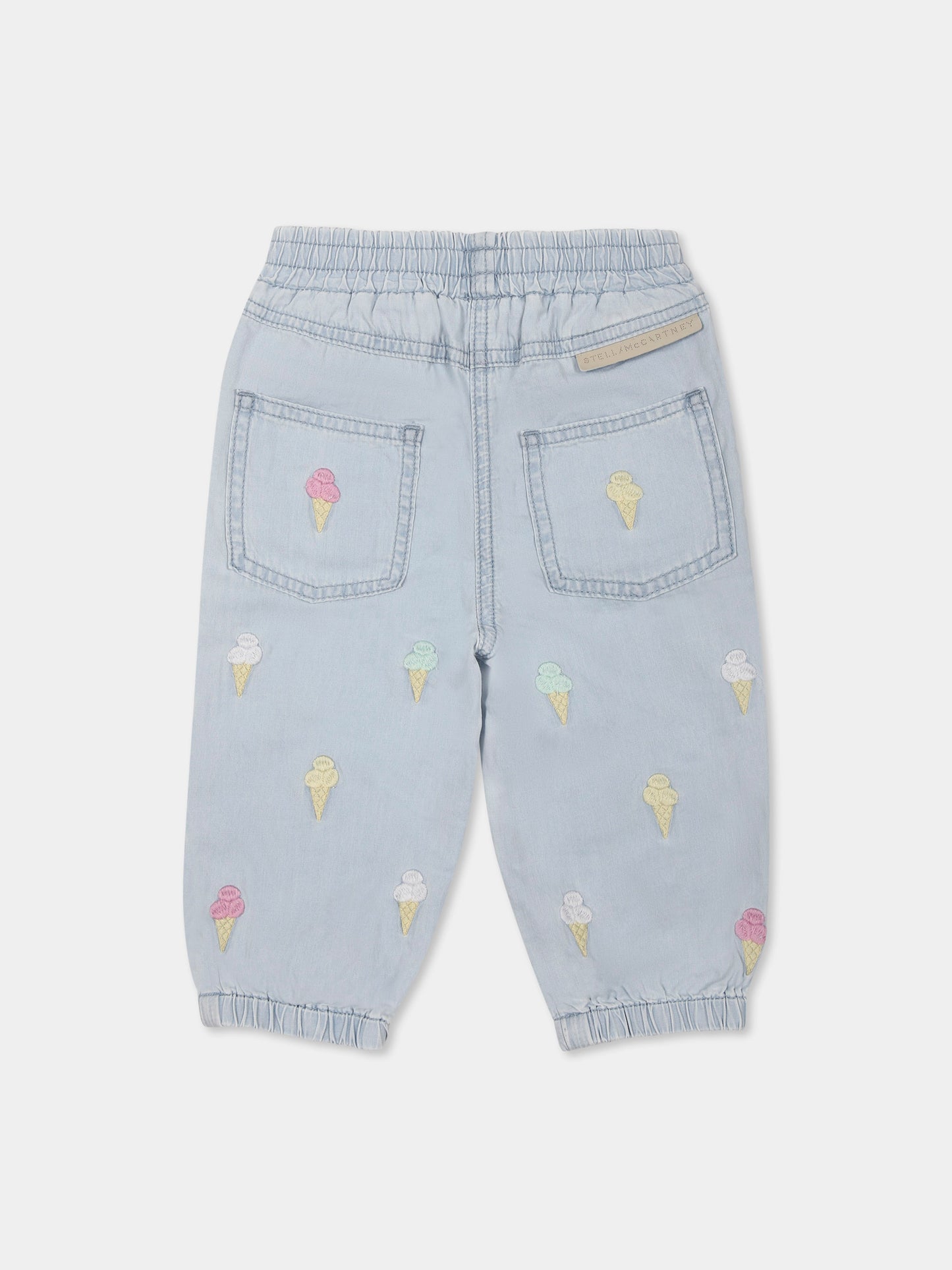 Jeans denim per neonata con gelati all over,Stella Mccartney Kids,TW6150 Z2767 600EM