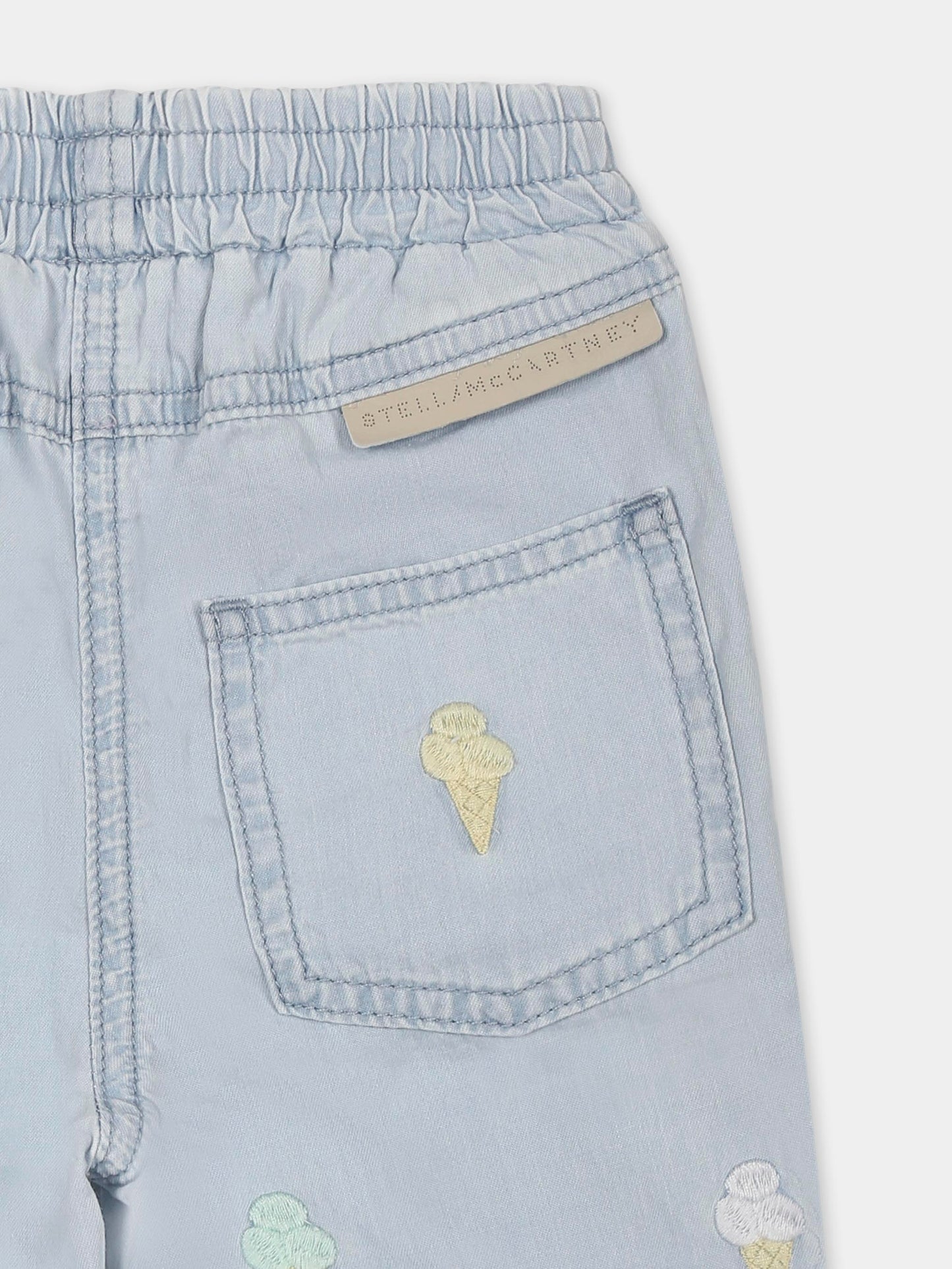 Jeans denim per neonata con gelati all over,Stella Mccartney Kids,TW6150 Z2767 600EM