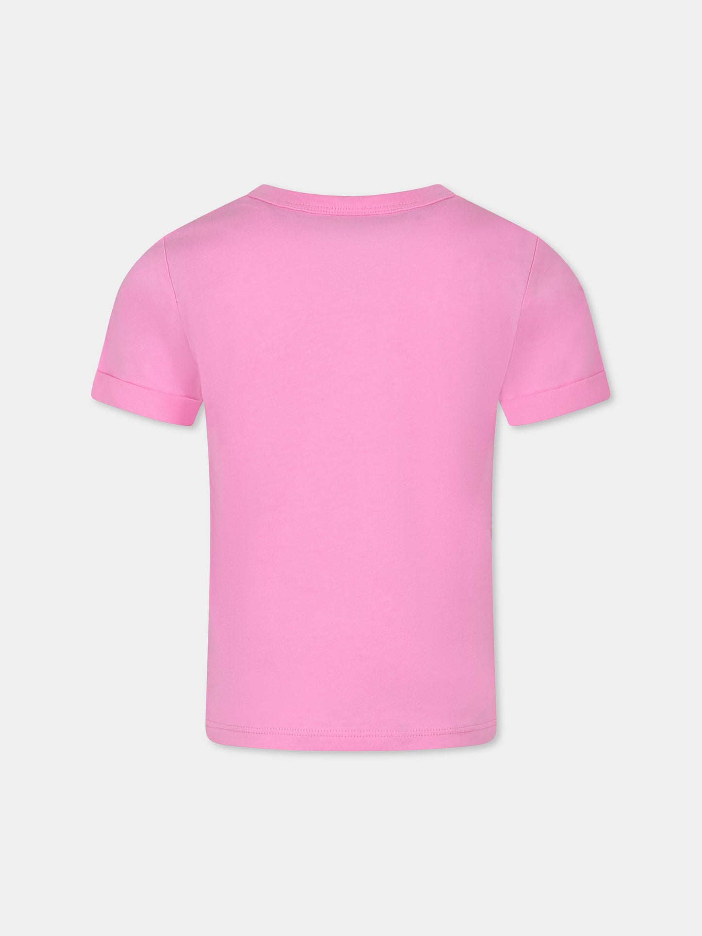 T-shirt rosa per bambina con ciliegie,Stella Mccartney Kids,TW8A81 Z0434 552