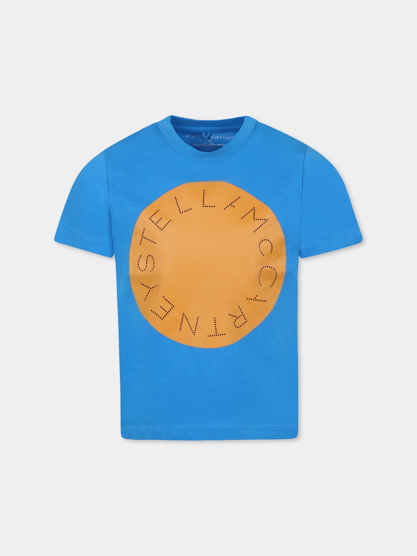 T-shirt azzurra per bambino con logo,Stella Mccartney Kids,TW8S41 Z0434 612