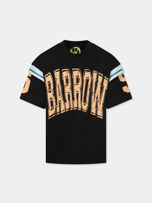 Black t-shirt for kids with logo