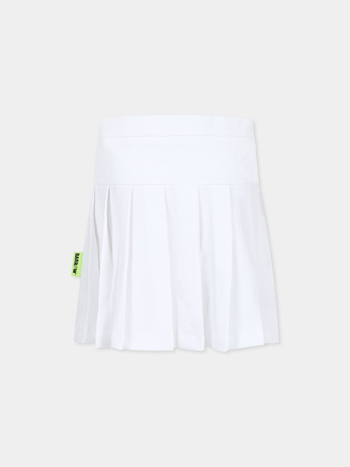 Gonna bianca per bambina con logo,Barrow,S5BKJGSK145 002