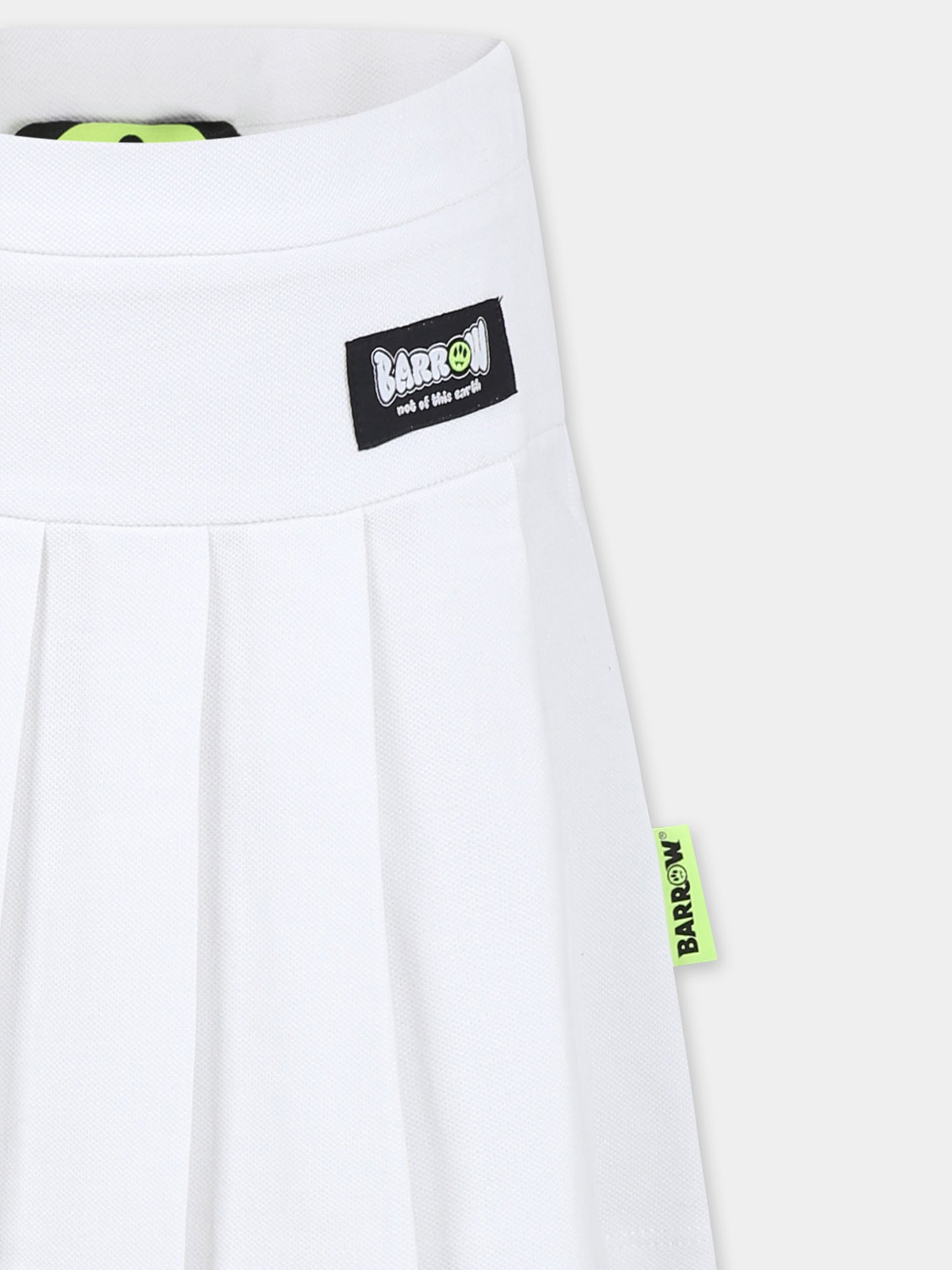 Gonna bianca per bambina con logo,Barrow,S5BKJGSK145 002