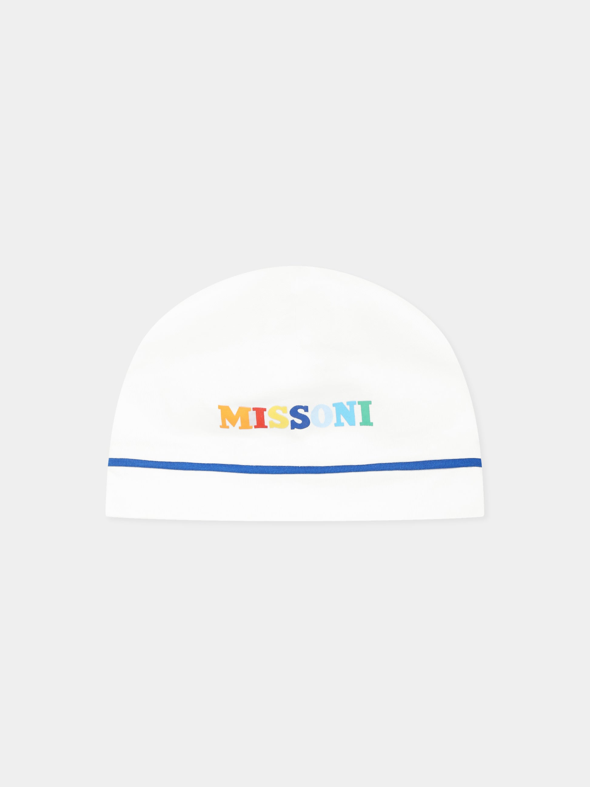 Set tutina bianco per neonato con logo,Missoni,MWB500 Z0082 100