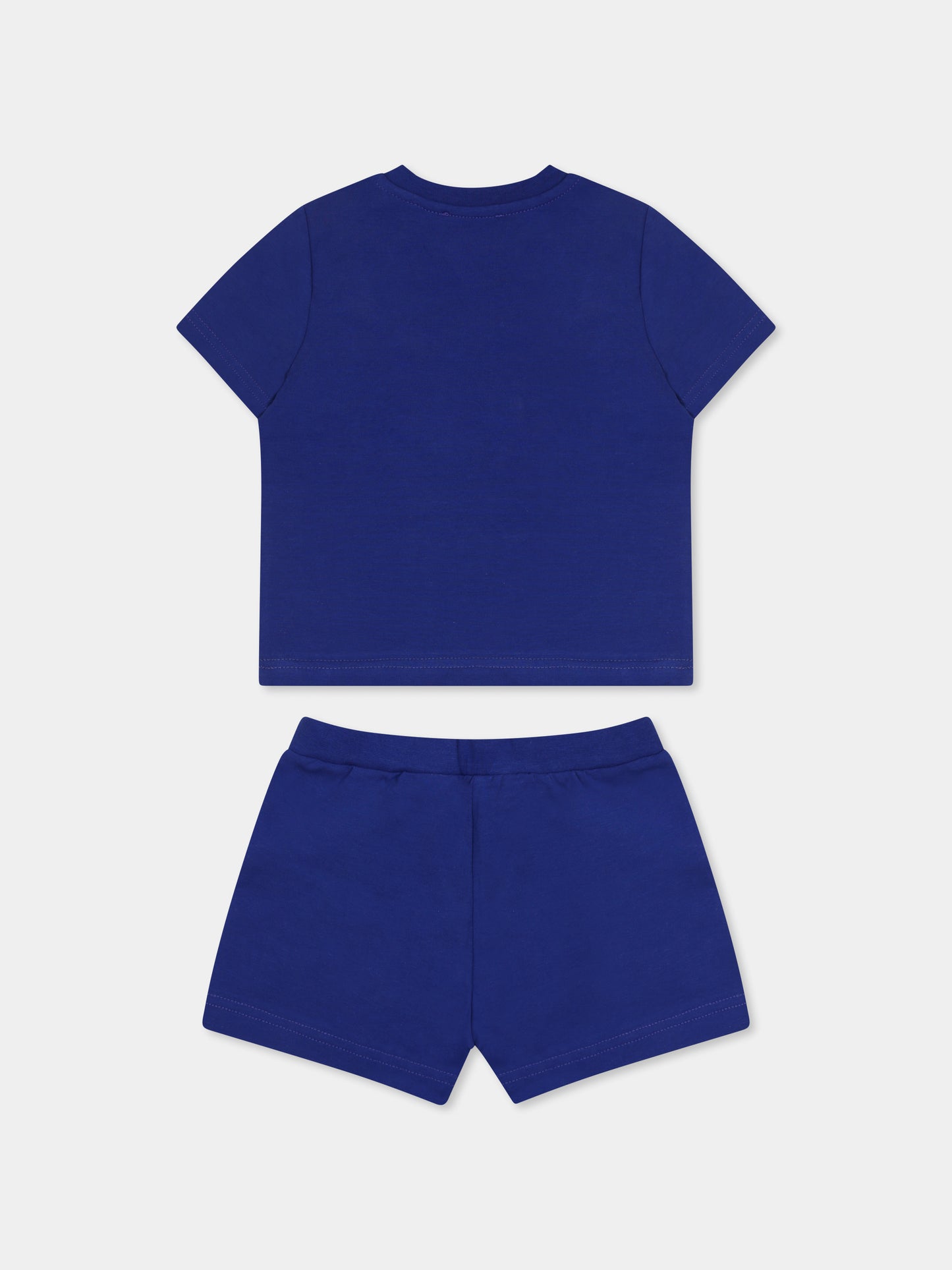 Completo blu per neonato con logo rosso e blu,Dsquared2,DQ2877 D0016 D2S13B DQ870
