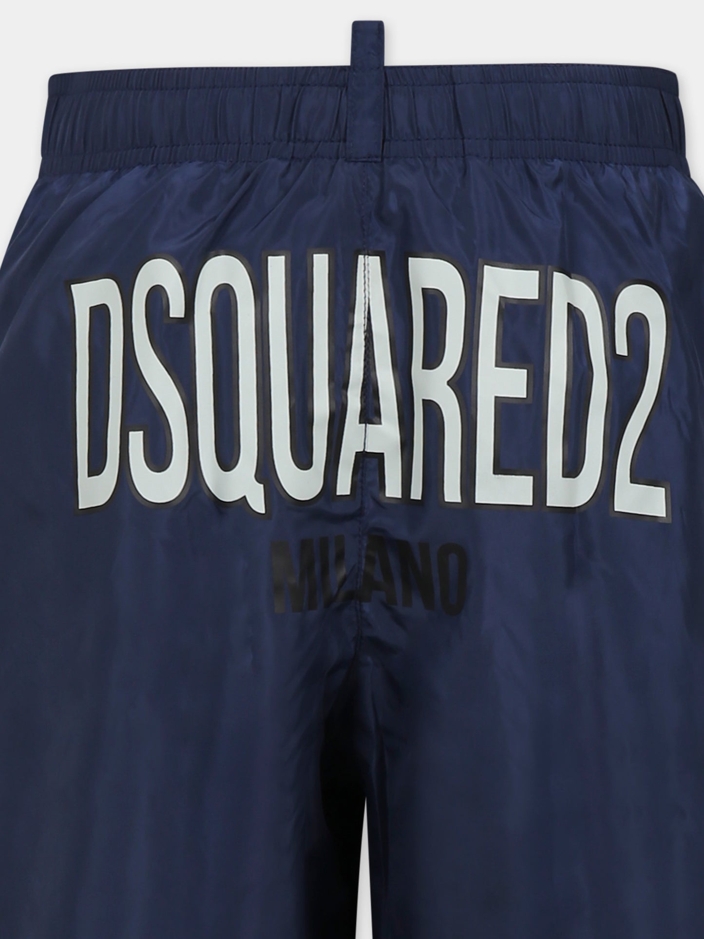 Boxer mare blu per bambino con logo,Dsquared2,DQ2894 D0A9E D2M128M DQ880
