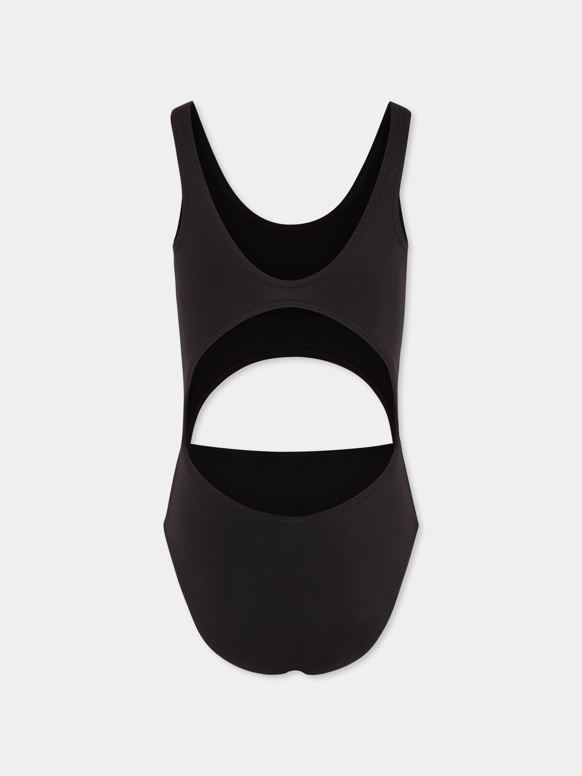 Costume intero nero per bambina con logo,Dsquared2,DQ2958 D000V D2M133F DQ900