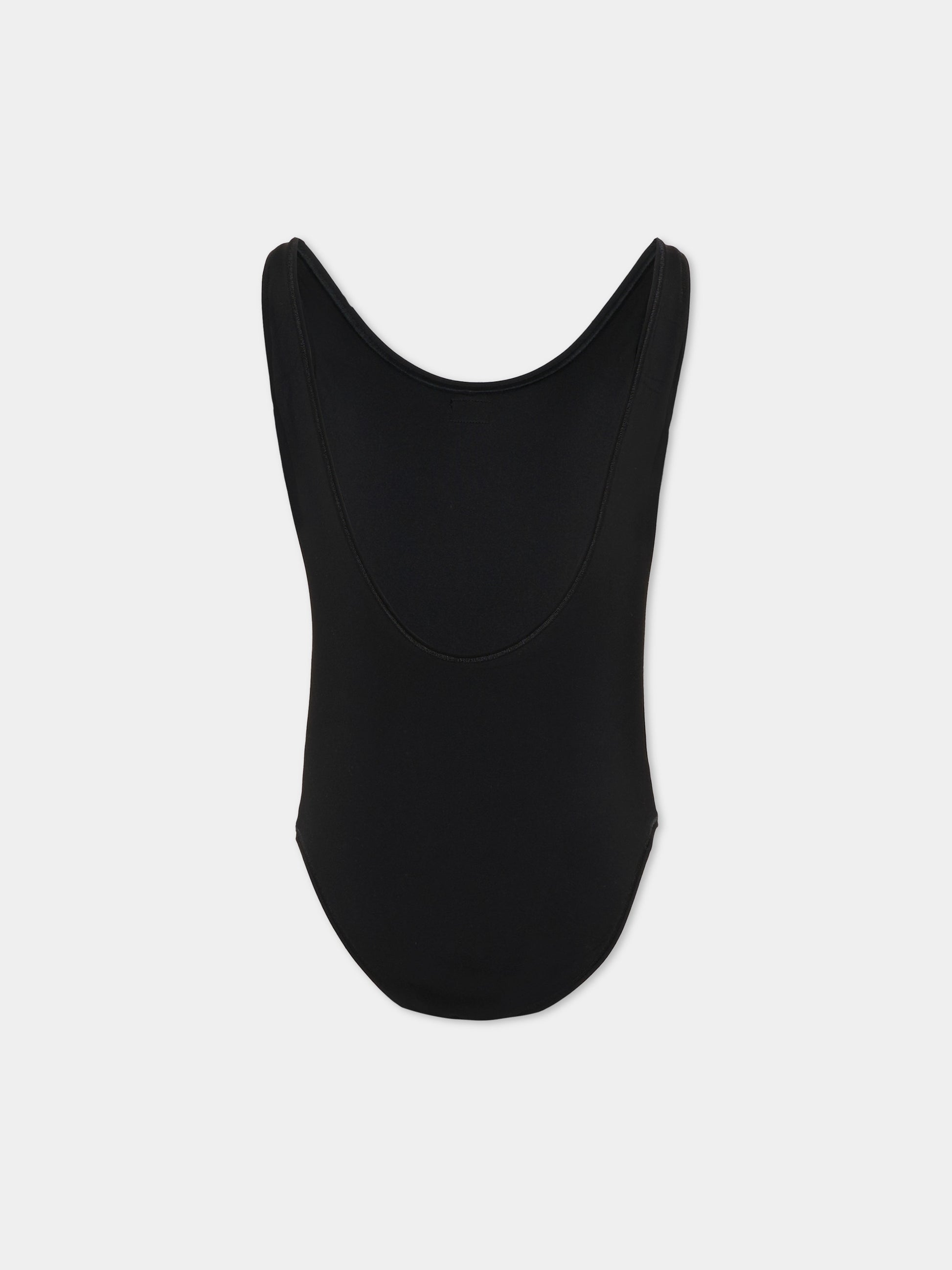 Costume intero nero per bambina con logo,Calvin Klein Kids,KY0KY00099 BEH